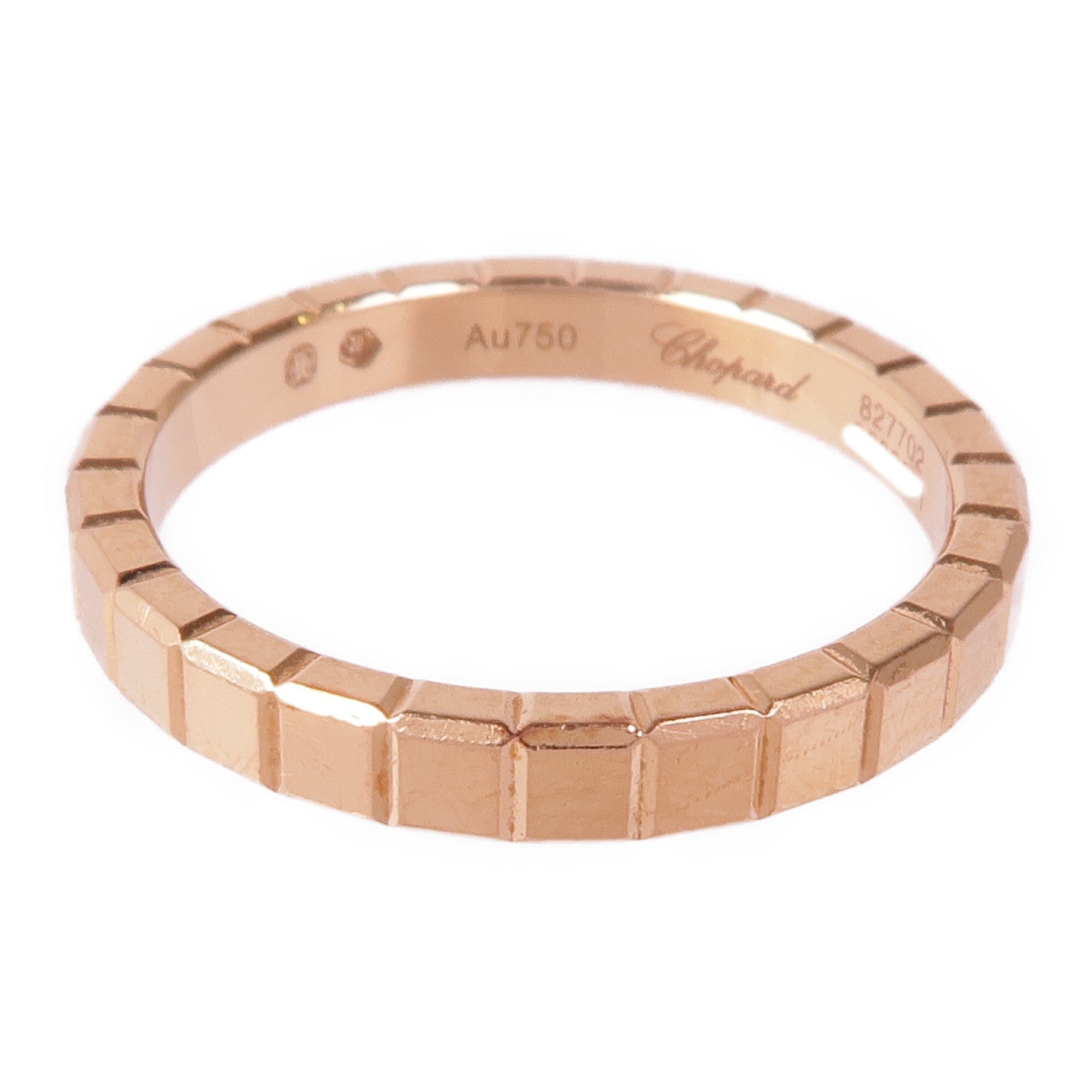 Chopard 18K玫瑰金Ice Cube Ring戒指Chopard#48/US#4.5