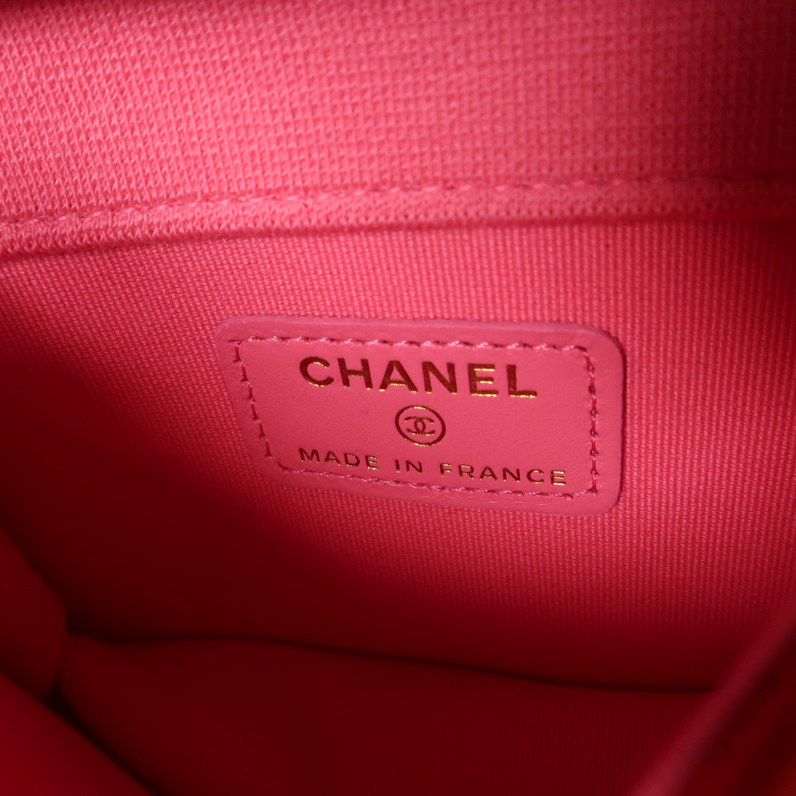 CHANEL 【激減優惠】菱格帆布Chain Shoulder金扣鏈帶肩背袋紅色