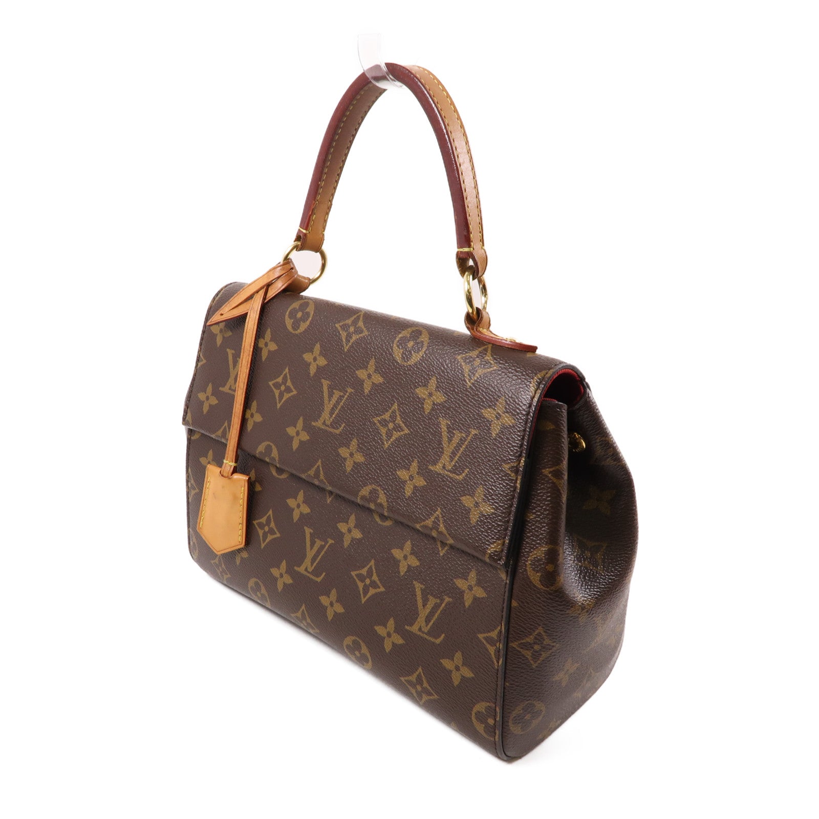 LOUIS VUITTON Monogram Cluny BB金扣手挽肩背兩用袋啡色