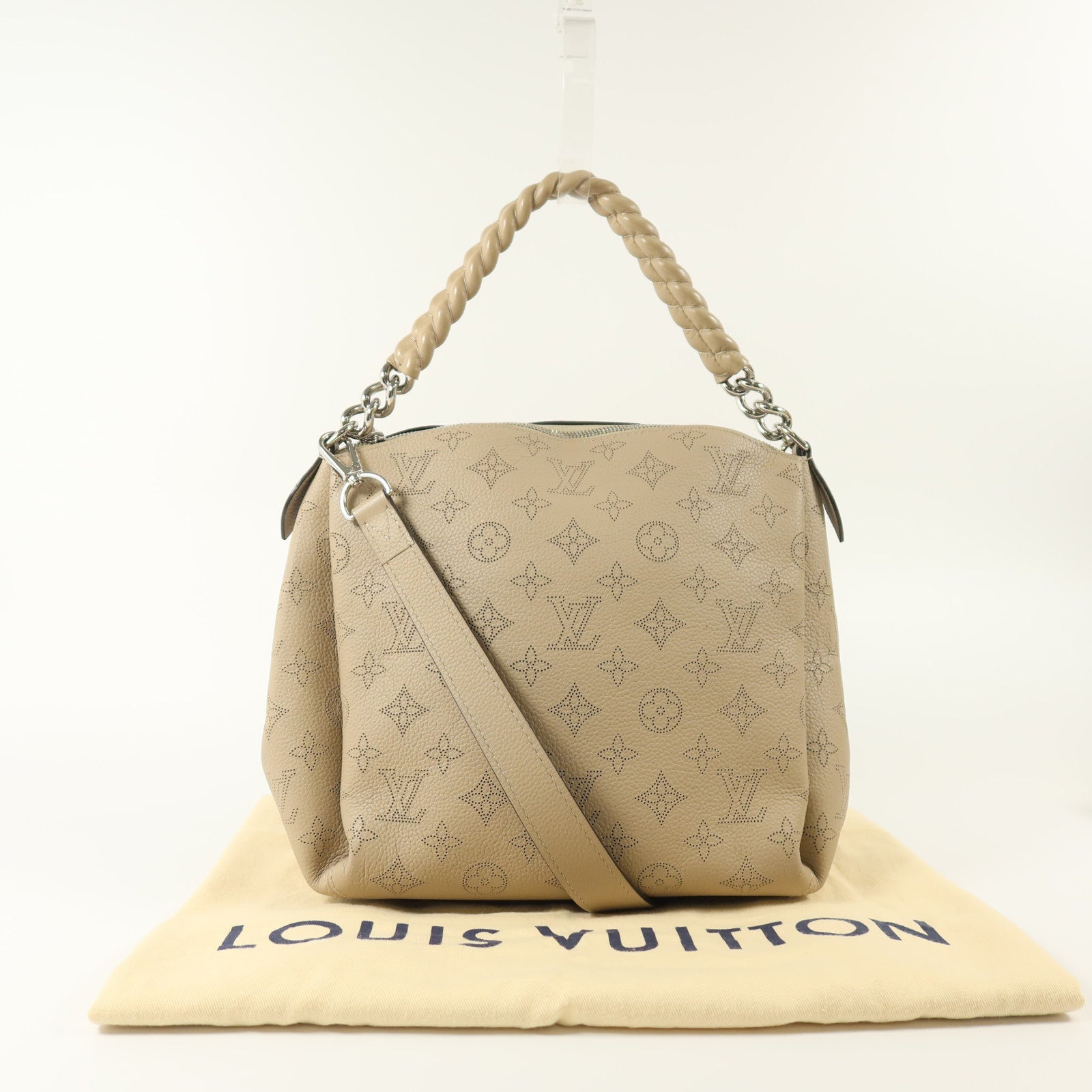 LOUIS VUITTON Mahina Babylon Chain BB銀扣手挽肩背兩用袋