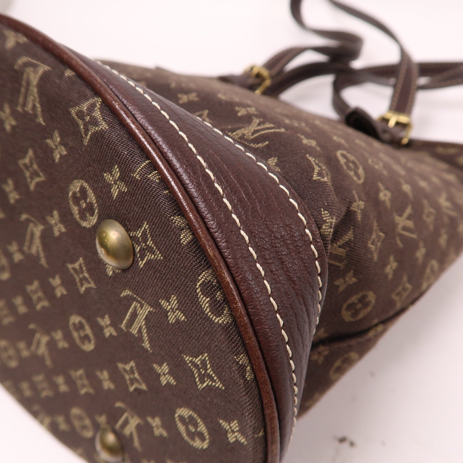 LOUIS VUITTON Monogram Idylle Bucket PM金扣手挽袋啡色