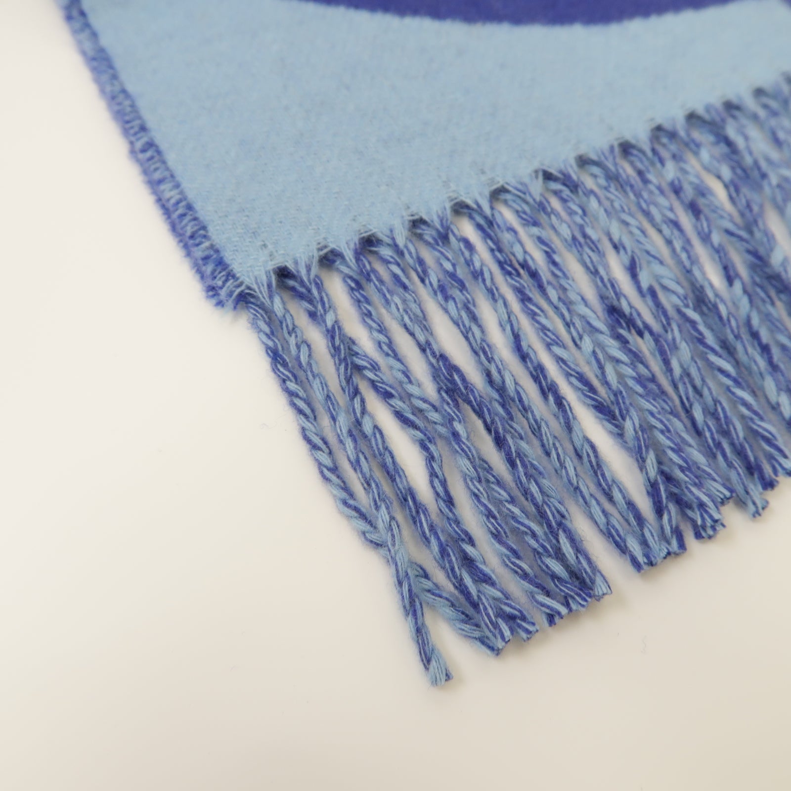 HERMES 【激減優惠】Cashmere Scarf圍巾藍色