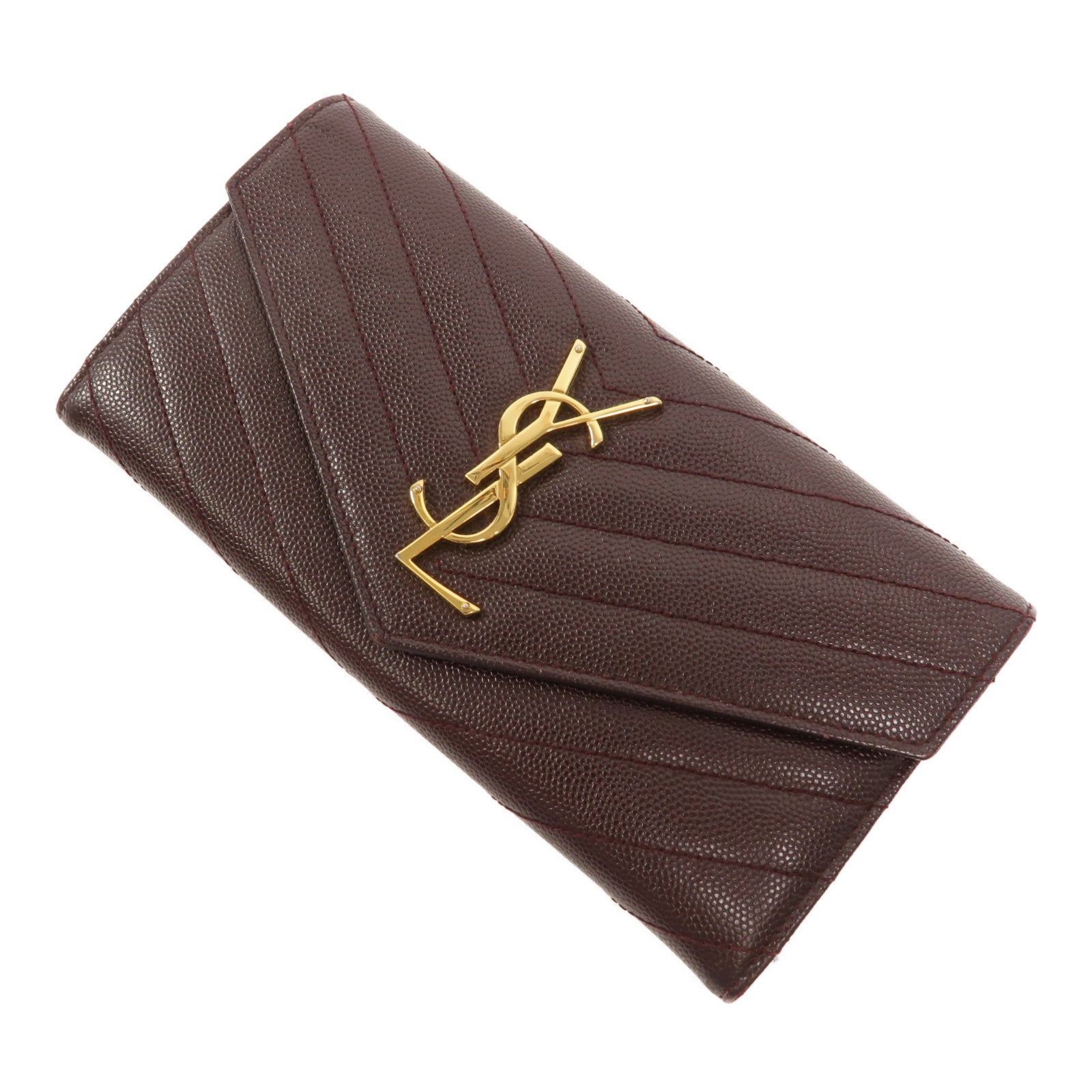 SAINT LAURENT 牛皮皮革Long Envelope Wallet長錢包