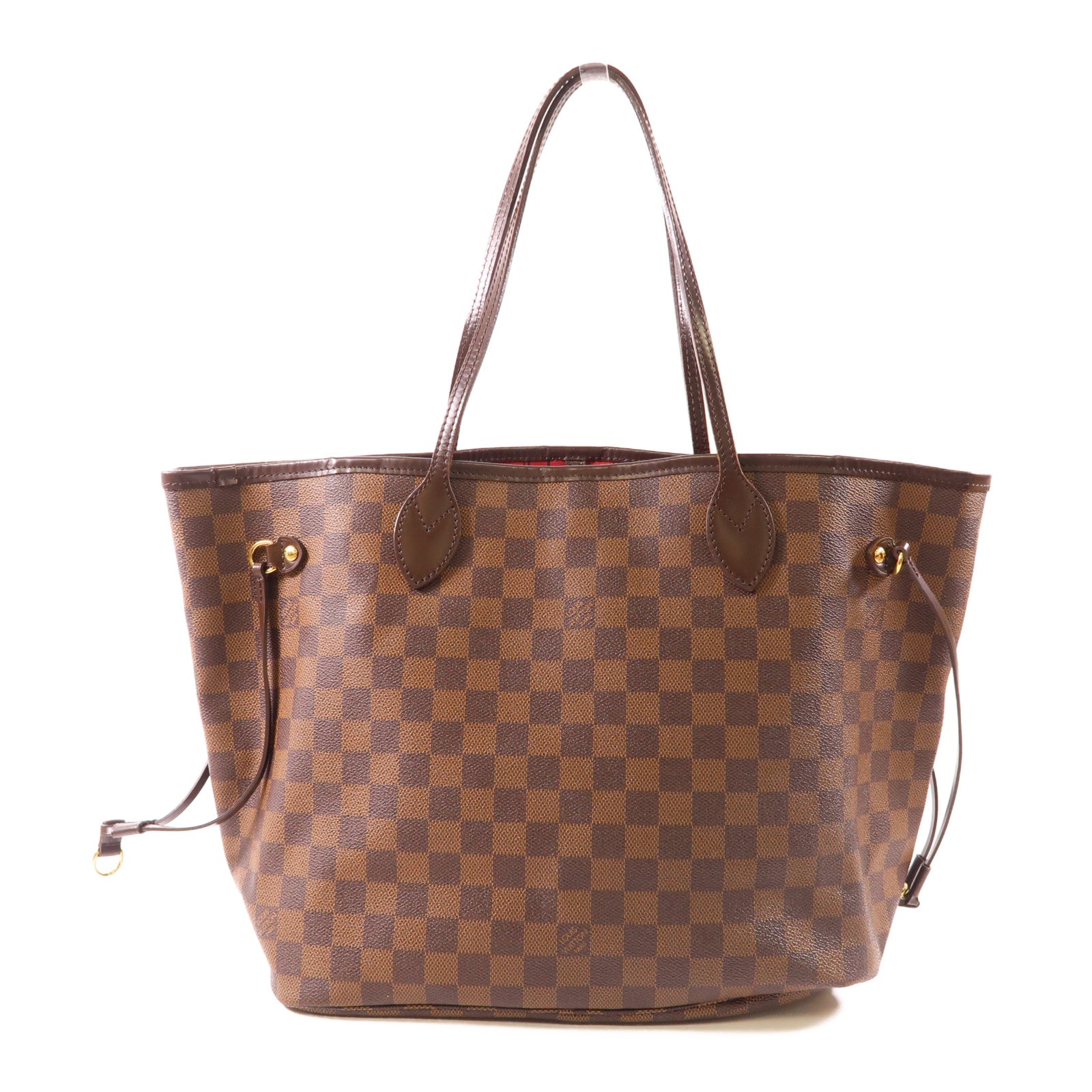 LOUIS VUITTON LV GHW Neverfull MM Shoulder Tote Bag N51105 Damier Brown