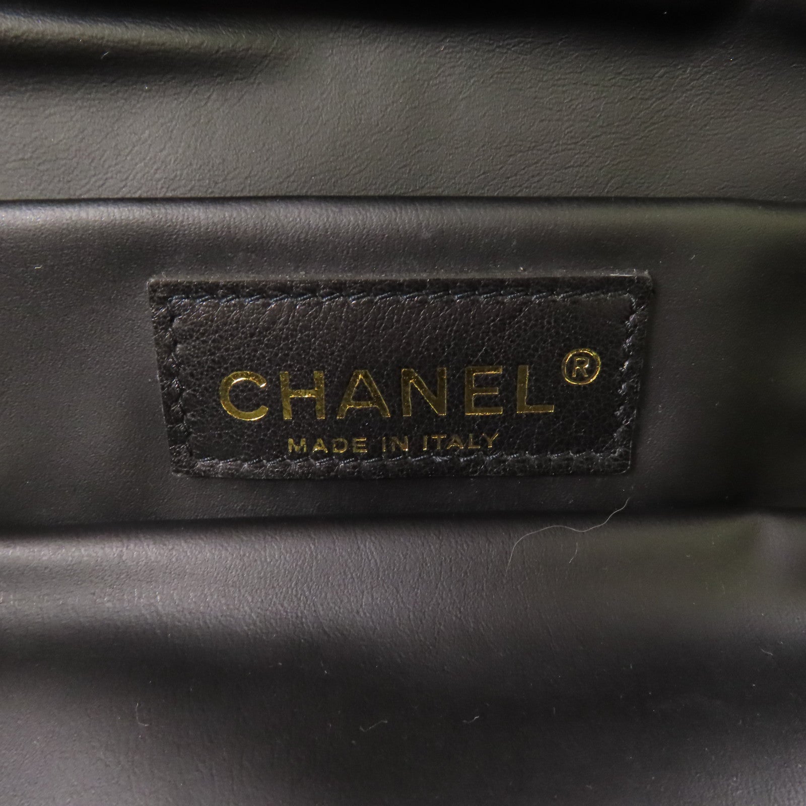 CHANEL 帆布Cosmetic Pouch金扣小袋