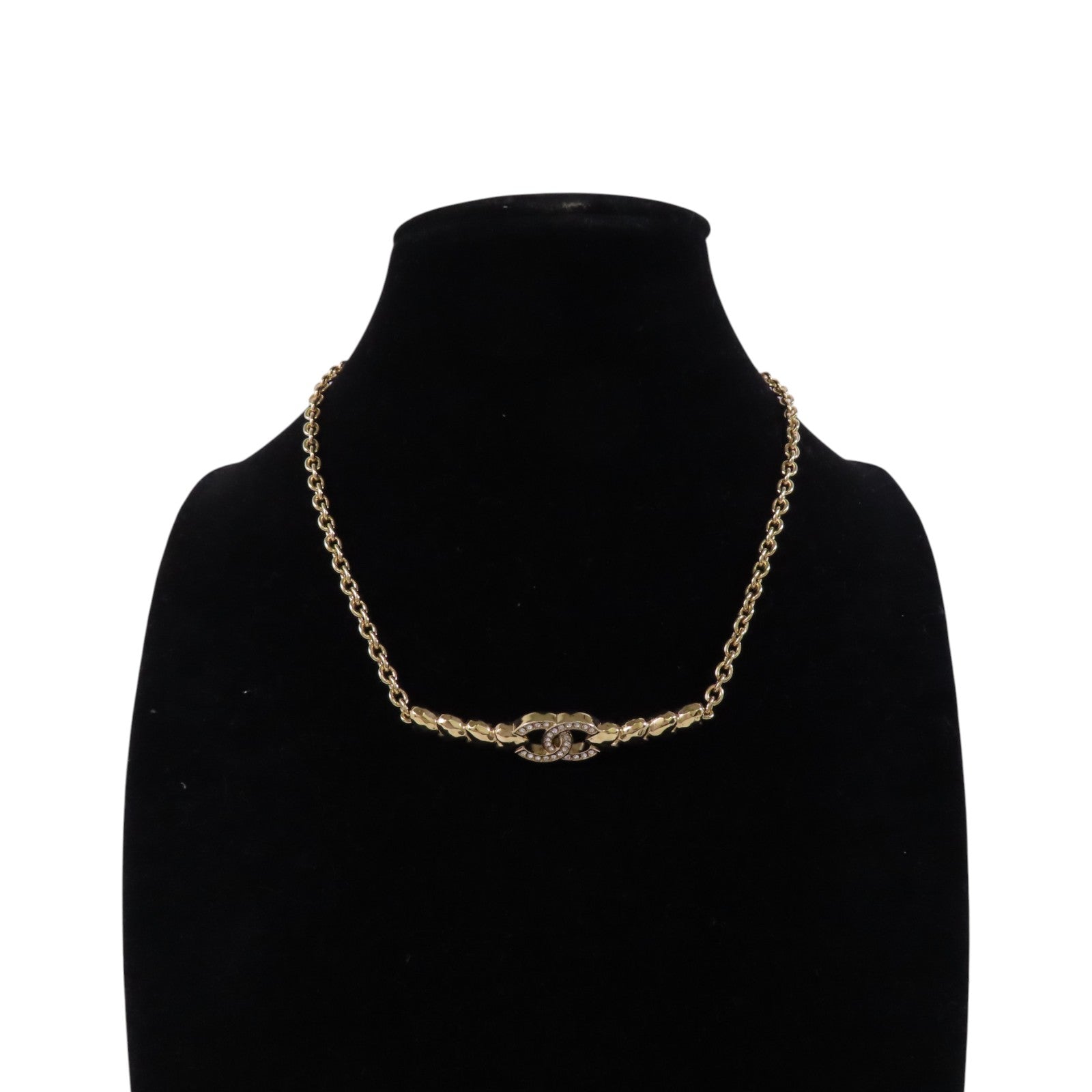 CHANEL CC GHW Necklace B23P Metal Rhinestone