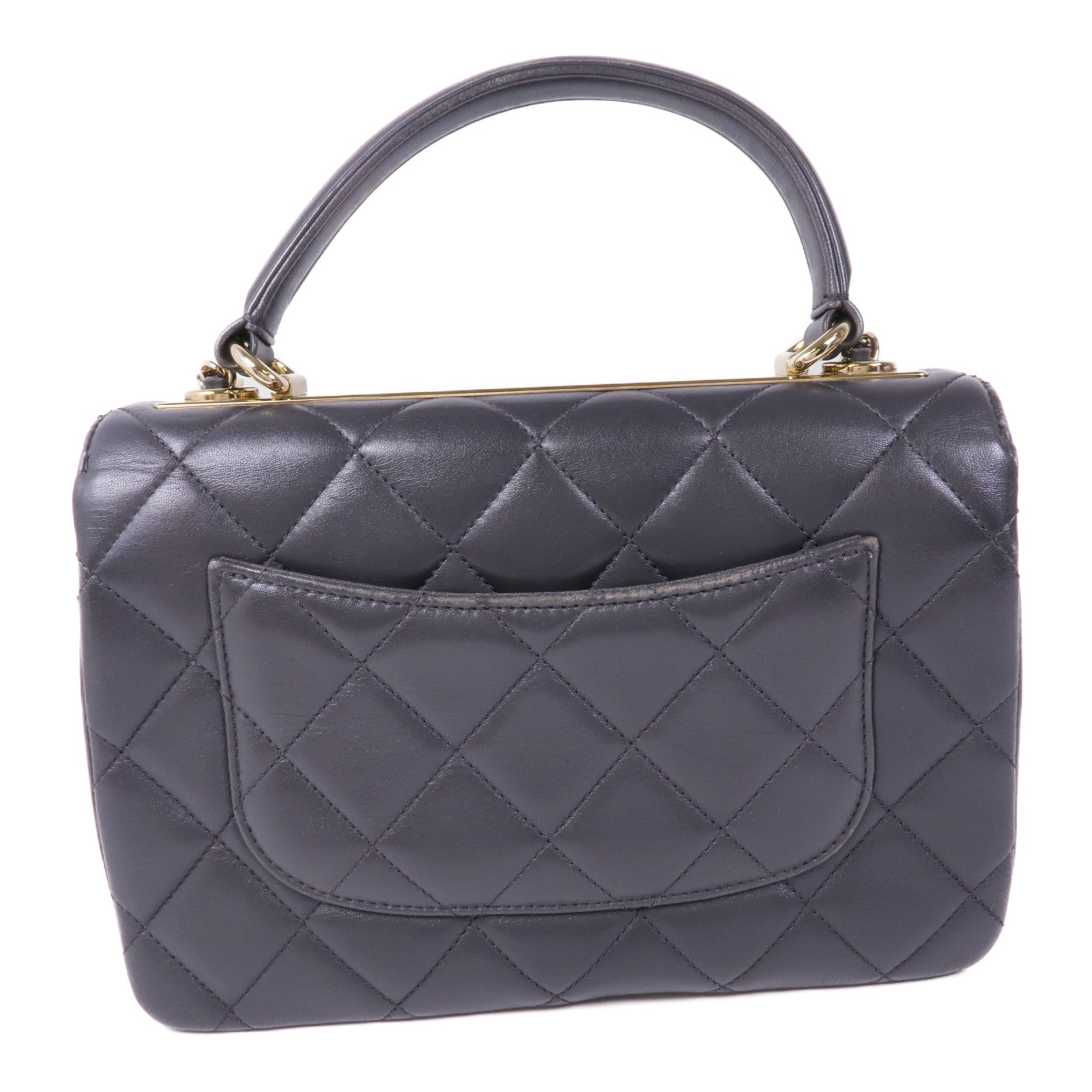 CHANEL 羊皮皮革2way Chain Shoulder Bag金扣手挽肩背兩用袋