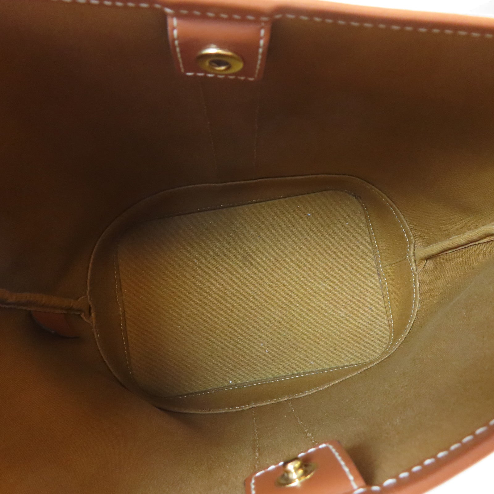 CELINE 塗層帆布Triomphe Bucket金扣肩背袋啡色