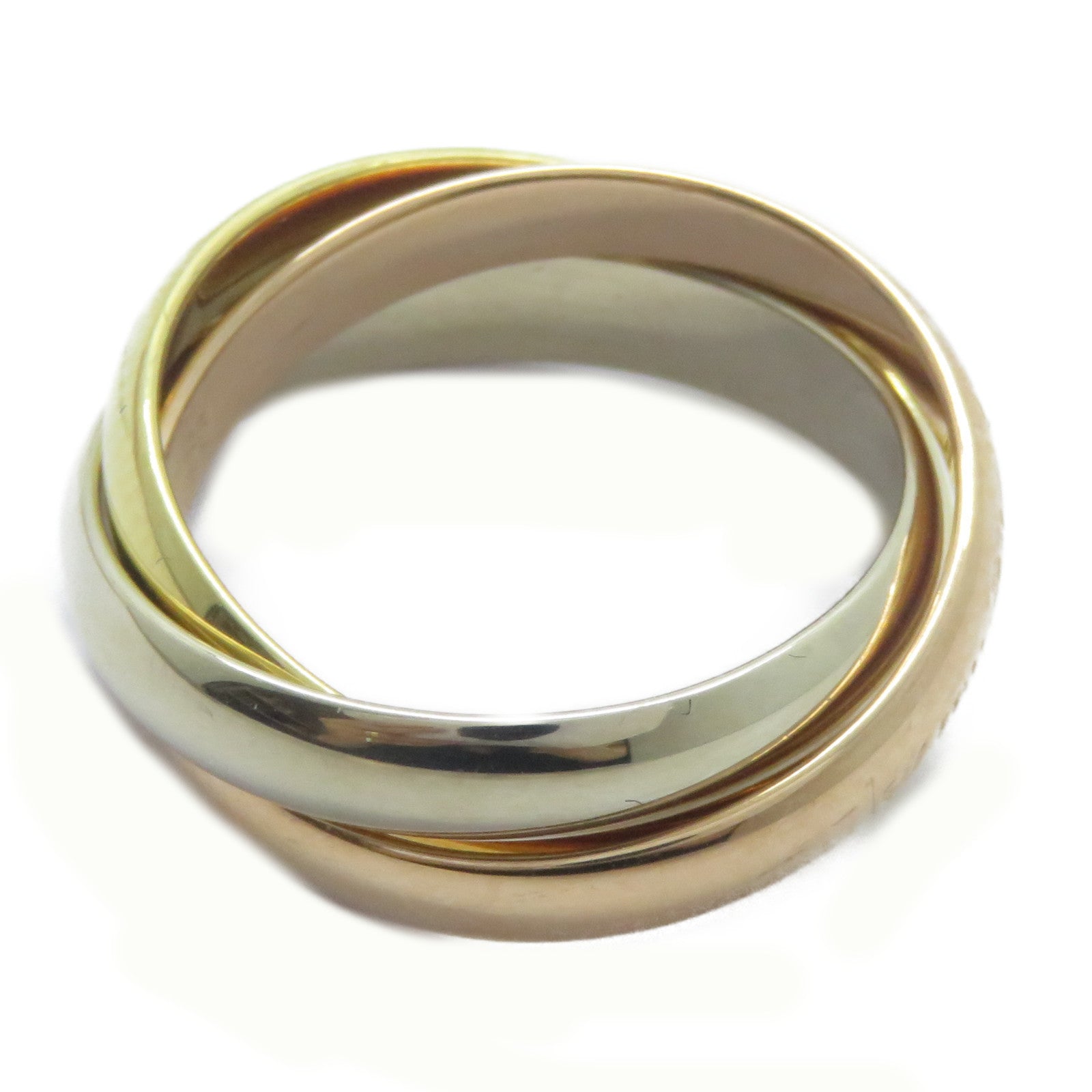 CARTIER 18K黃金/白金/玫瑰金Les Must De Trinity戒指Cartier#53/US#6.25