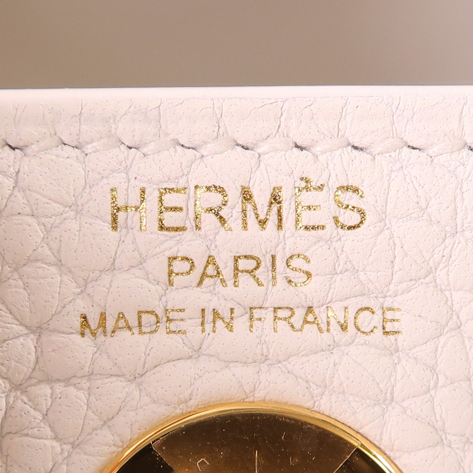 HERMES 【激減優惠】Clemence皮革Mini Lindy金扣手挽肩背兩用袋New White
