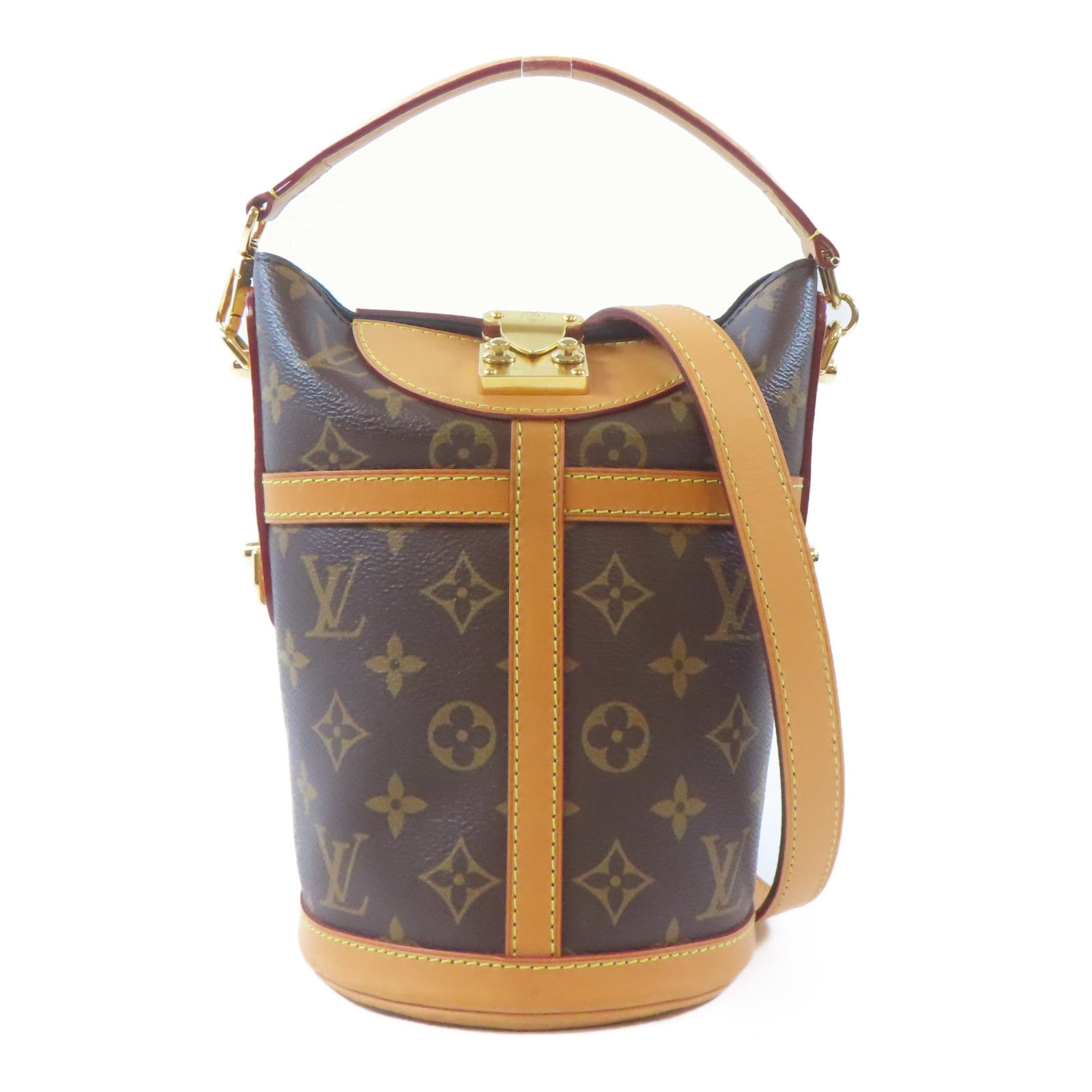 LOUIS VUITTON Monogram Duffle金扣手挽肩背兩用袋啡色