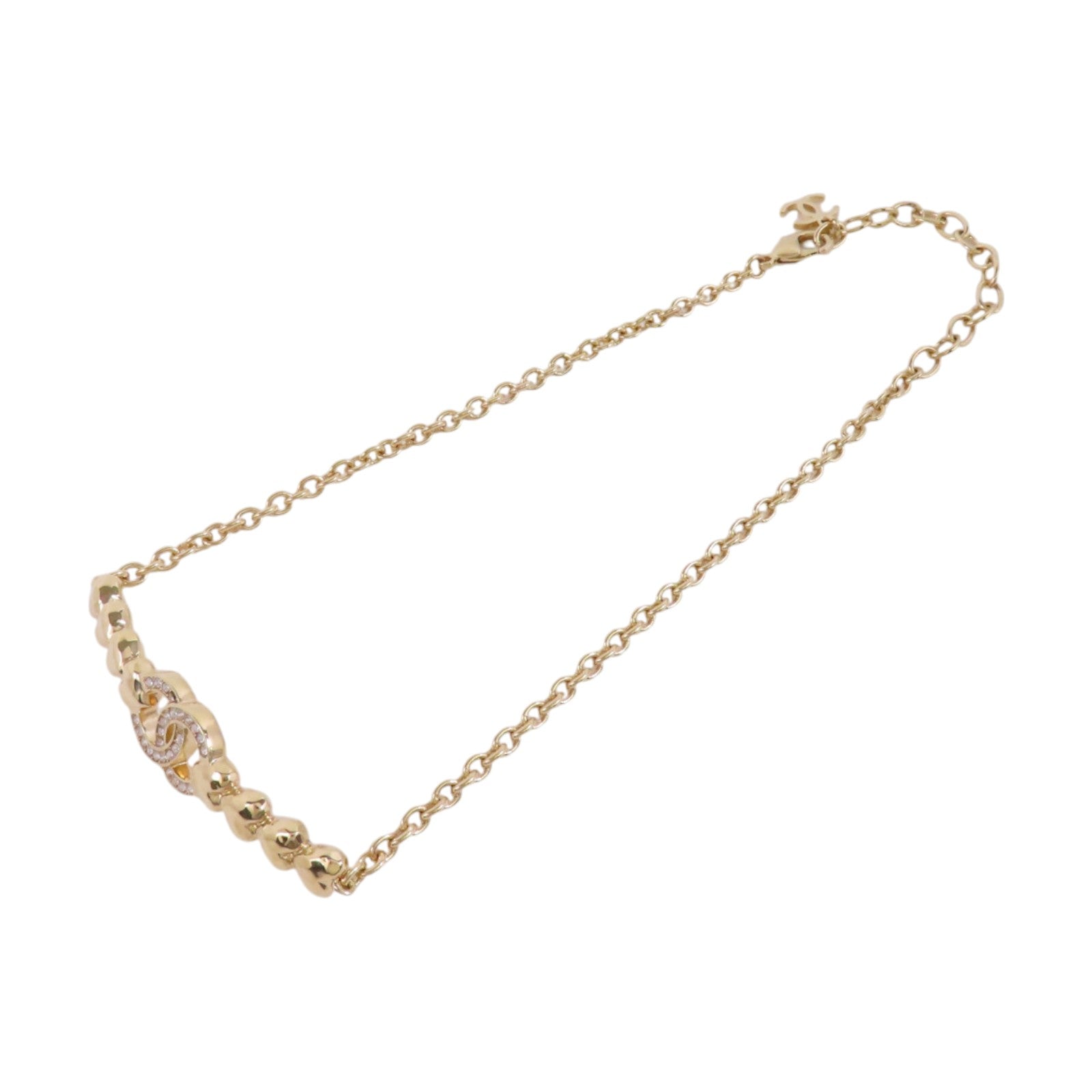 CHANEL CC GHW Necklace B23P Metal Rhinestone