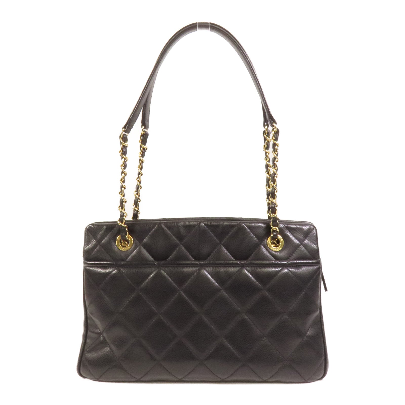 CHANEL 牛皮皮革Timeless CC金扣鏈帶肩背袋
