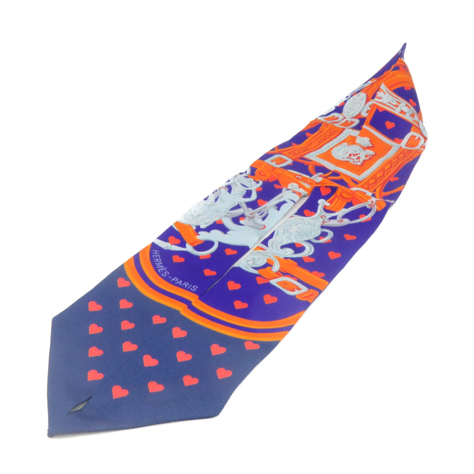 HERMES 【激減優惠】絲質Twilly Scarf絲巾橙色/紫色/彩色