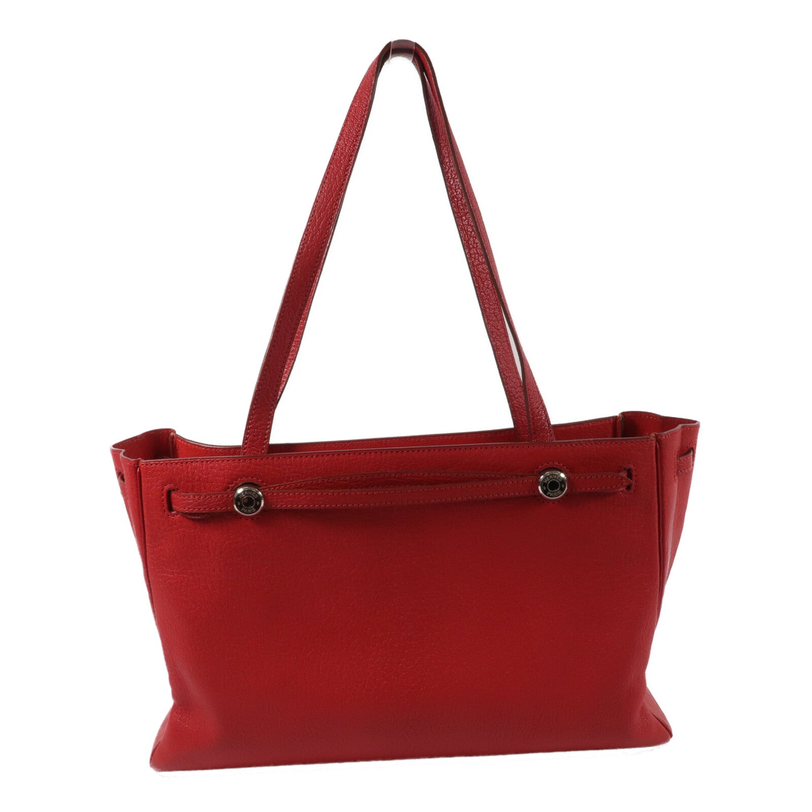 HERMES Fjord皮革Cabana 35肩背袋Rouge H