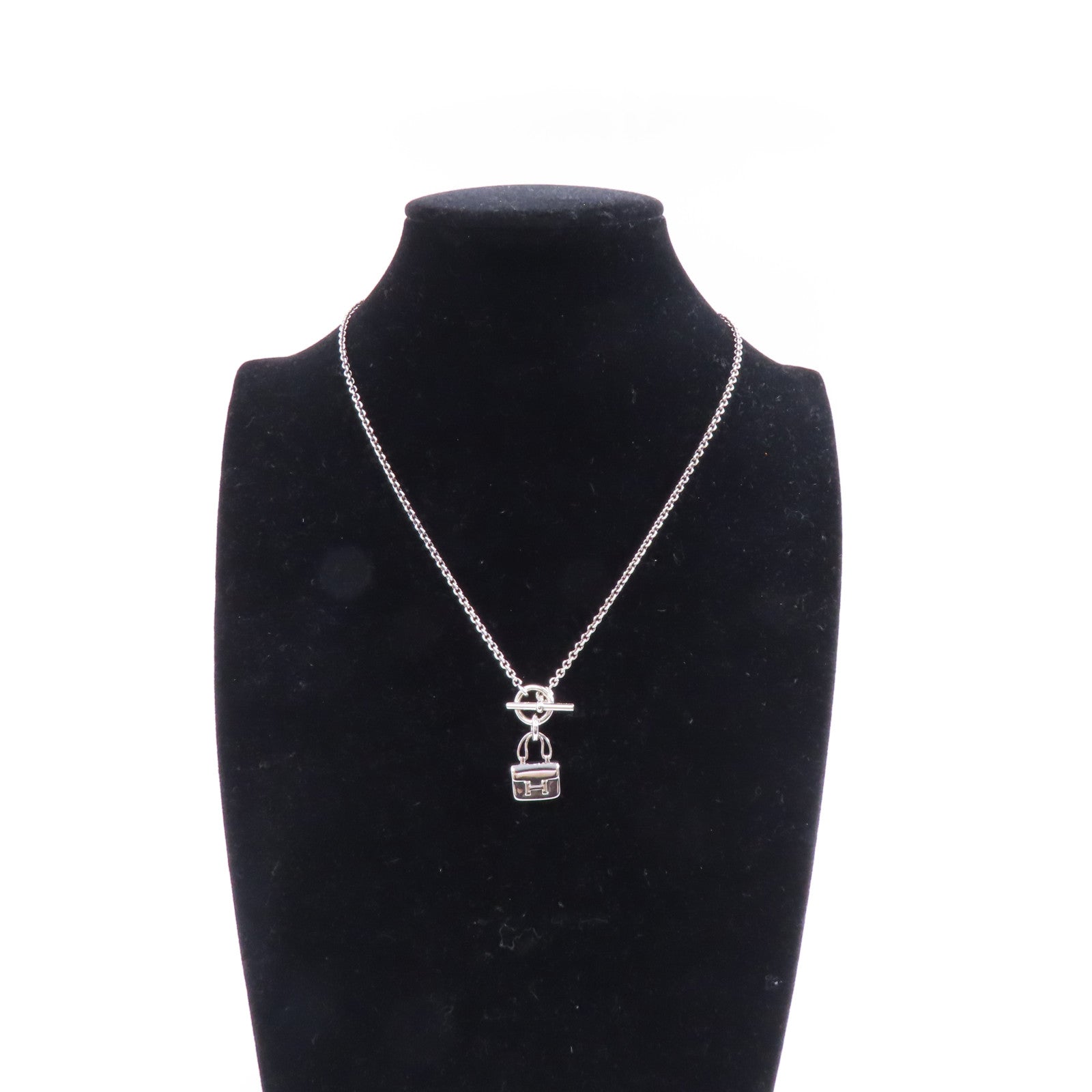 HERMES 925純銀Contance Necklace項鍊銀色
