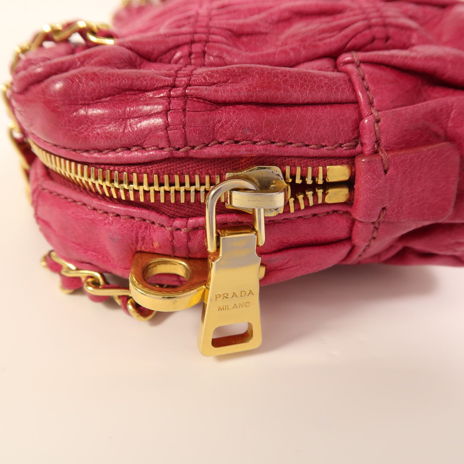 PRADA 牛皮皮革2 Way Shoulder金扣手挽肩背兩用袋