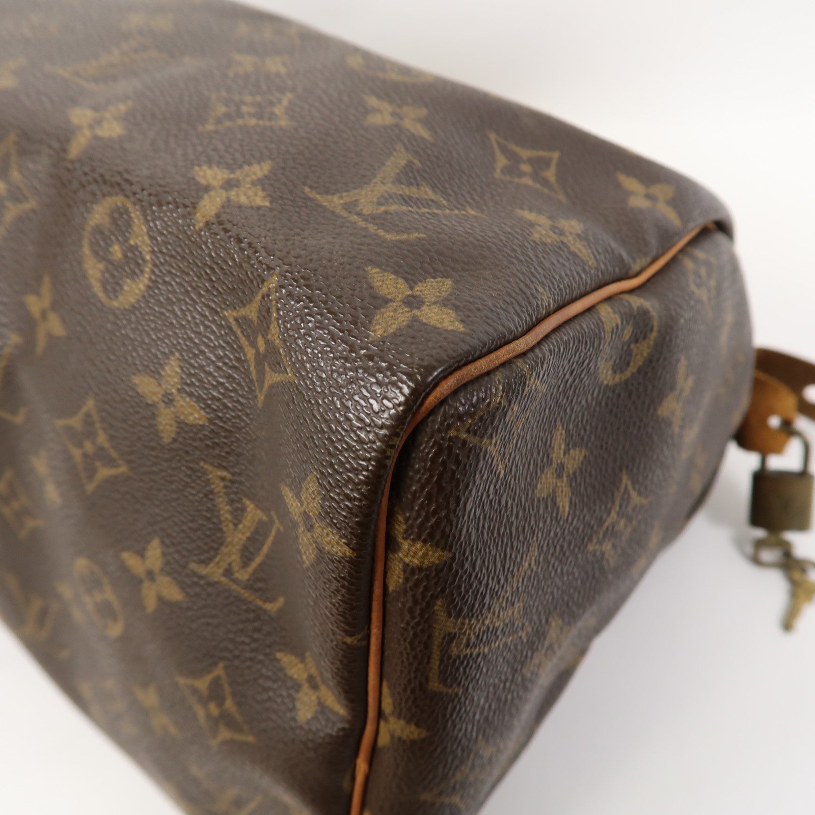 LOUIS VUITTON 【激減優惠】Monogram Speedy 30金扣手挽袋啡色