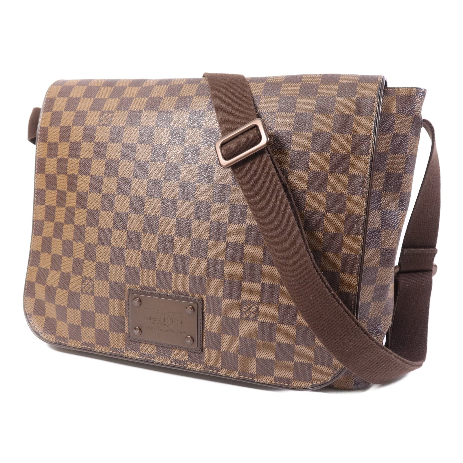 LOUIS VUITTON Damier Brooklyn GM金扣肩背袋