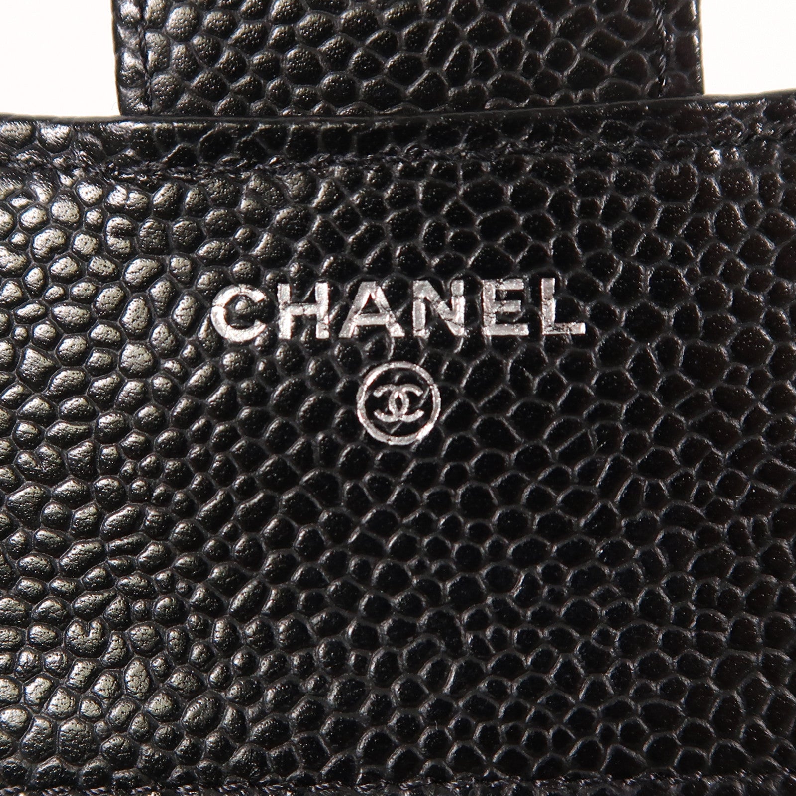 CHANEL 牛皮皮革Wallet銀扣錢包