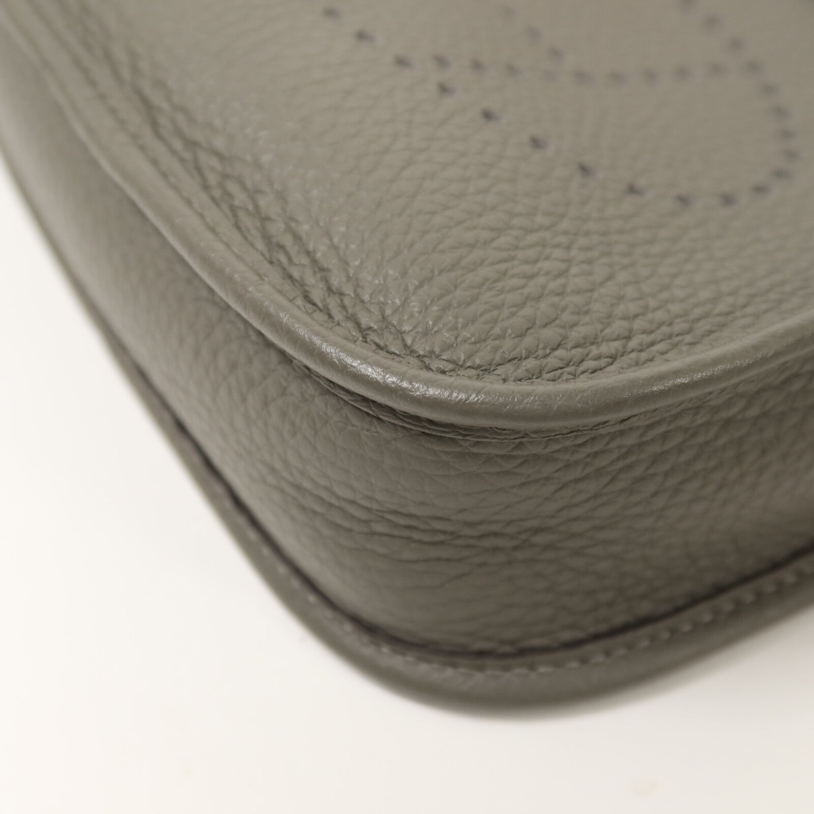 HERMES Clemence皮革Evelyne TPM肩背袋Gris Meyer