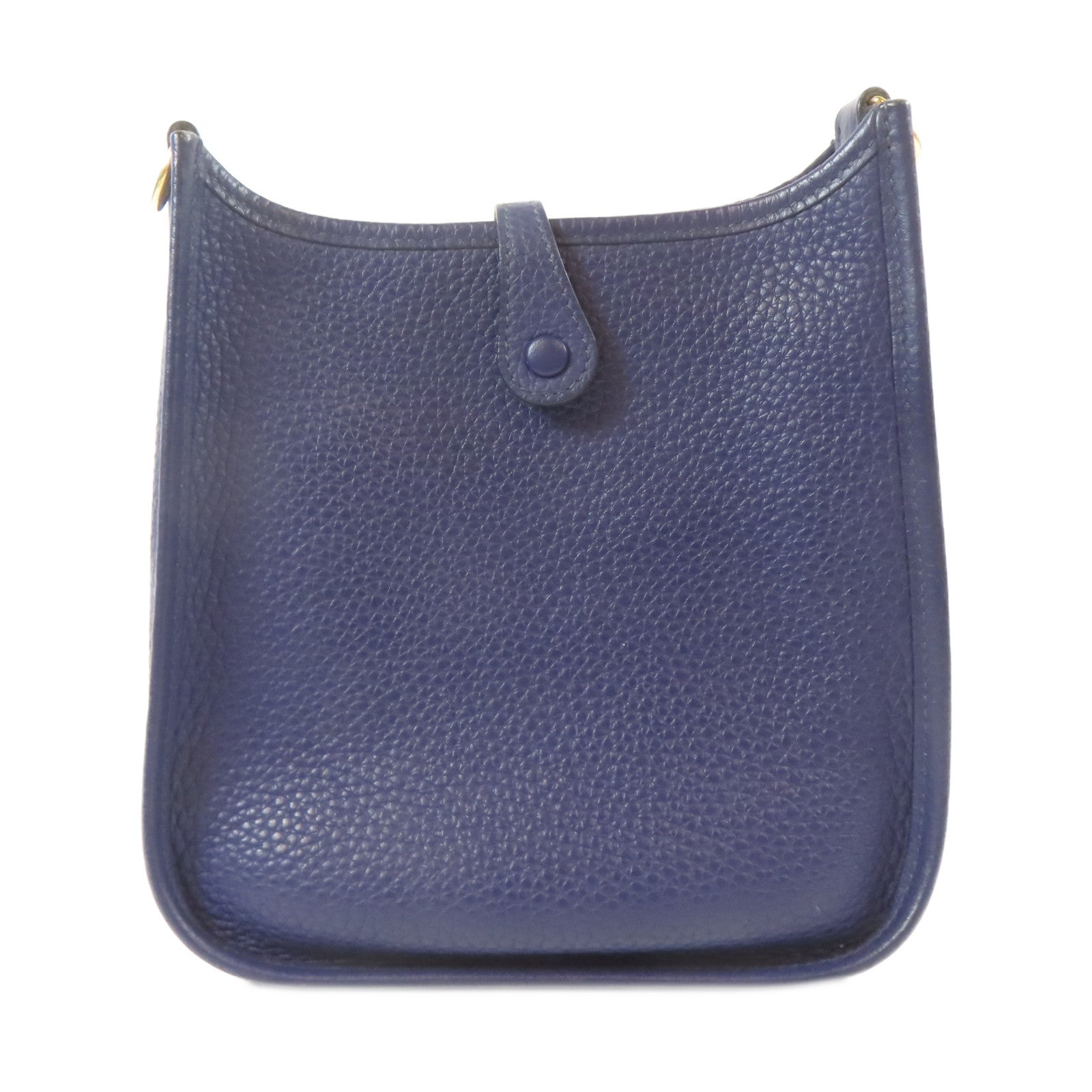 HERMES Clemence皮革Evelyne TPM金扣肩背袋藍色