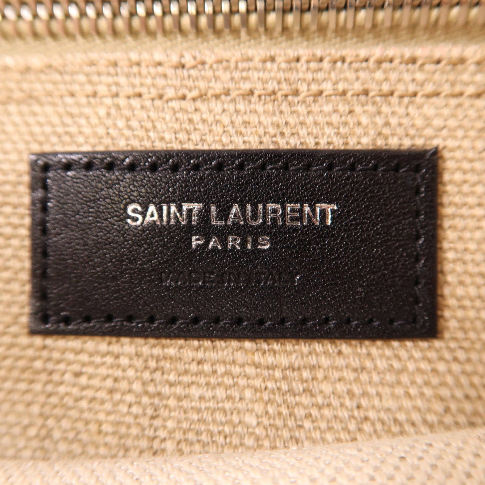 SAINT LAURENT 帆布Shoulder Tote銀扣手挽袋