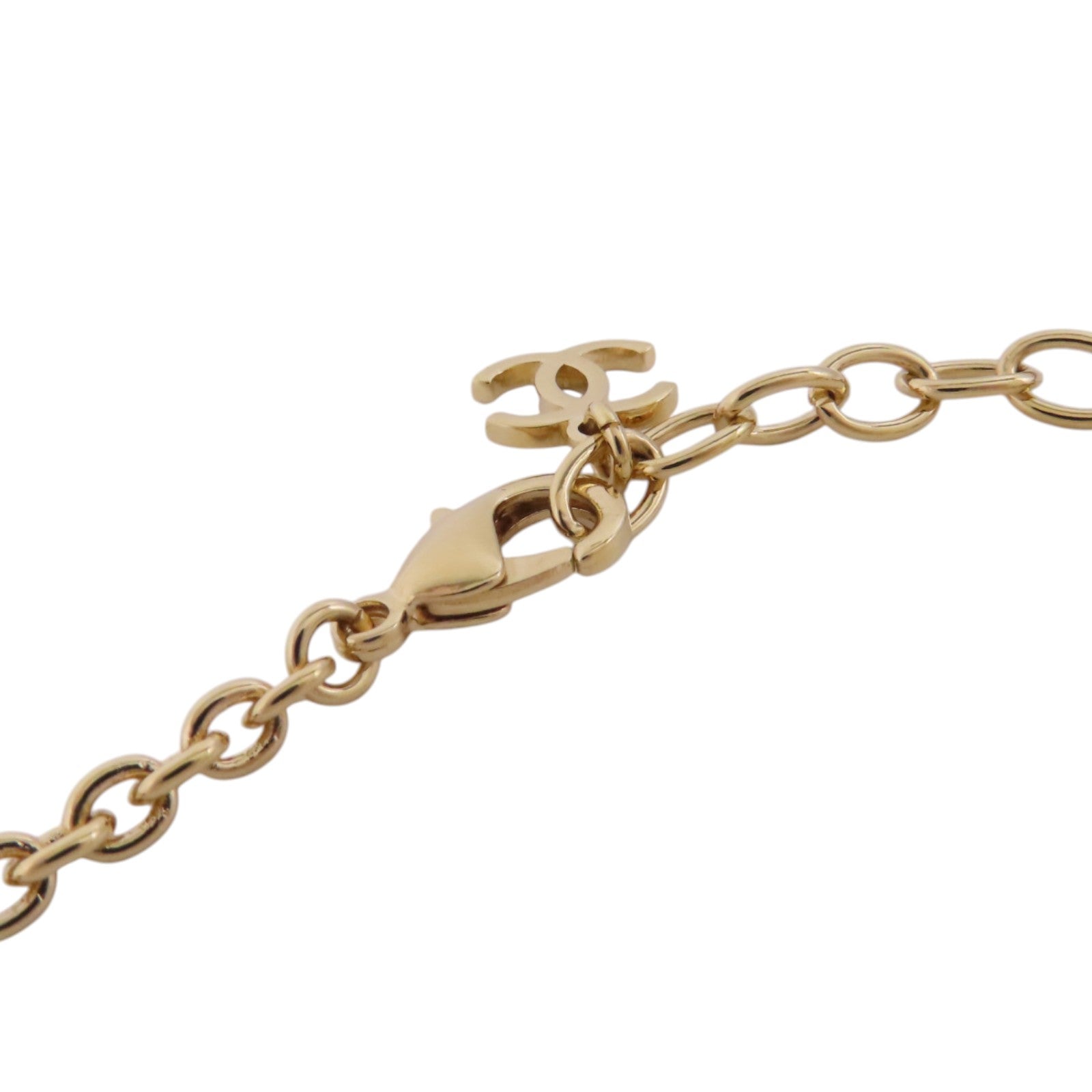 CHANEL CC GHW Necklace B23P Metal Rhinestone