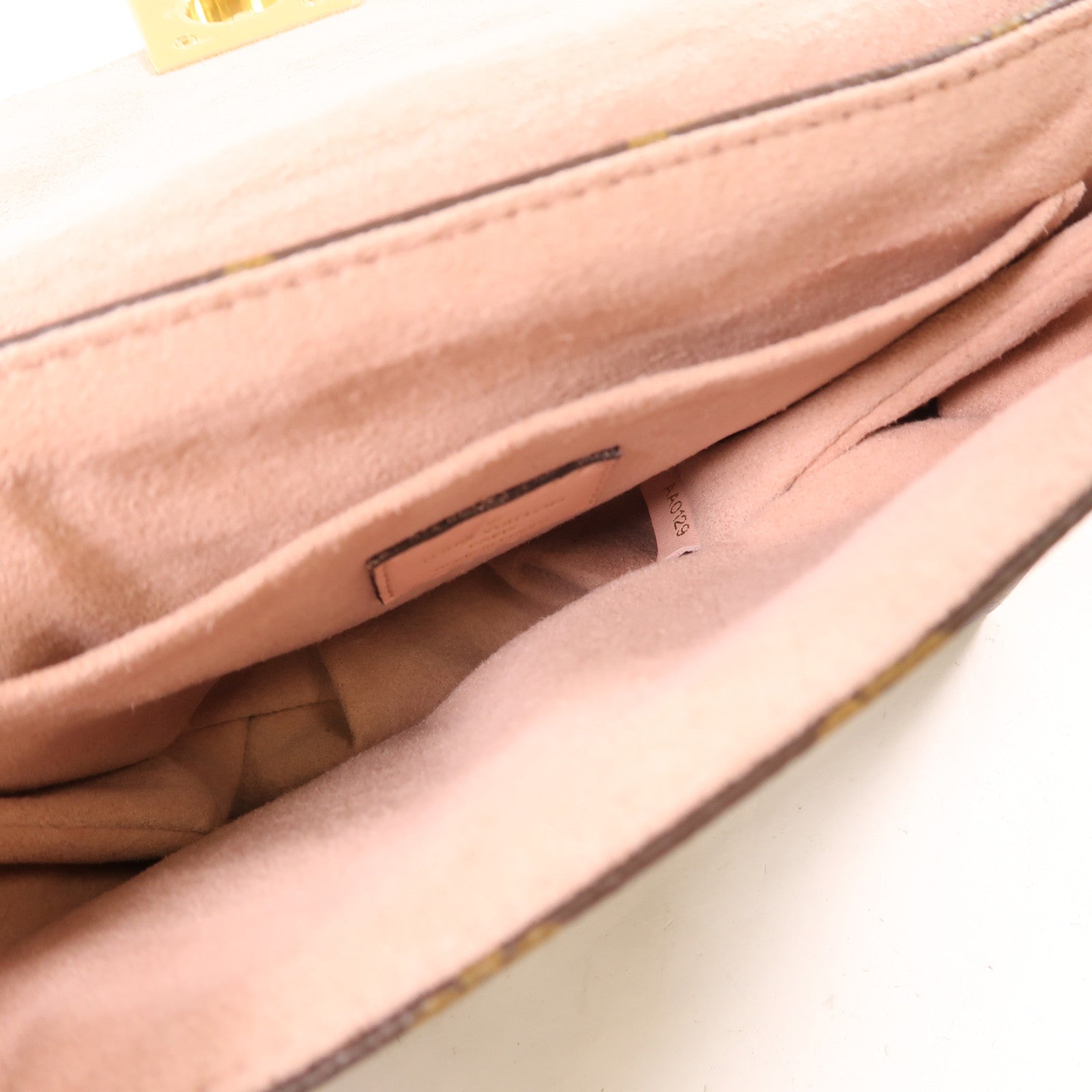 LOUIS VUITTON Monogram Locky BB金扣手挽肩背兩用袋棕色/粉紅色
