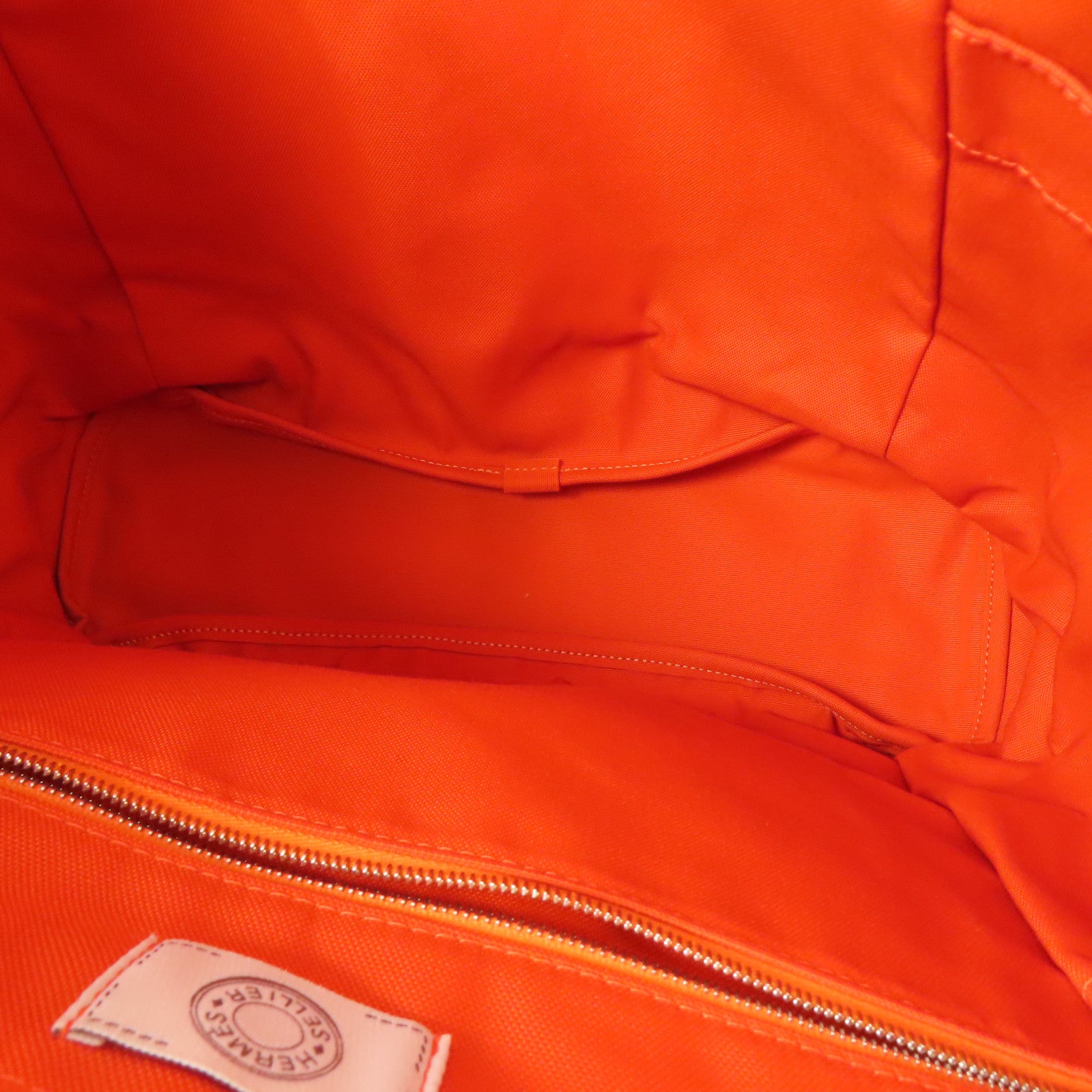 HERMES 帆布Sac De Pansage Groom銀扣手挽肩背兩用袋深藍色