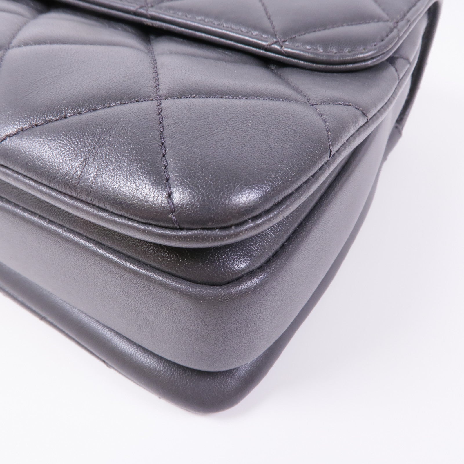 CHANEL 羊皮皮革2way Chain Shoulder Bag金扣手挽肩背兩用袋