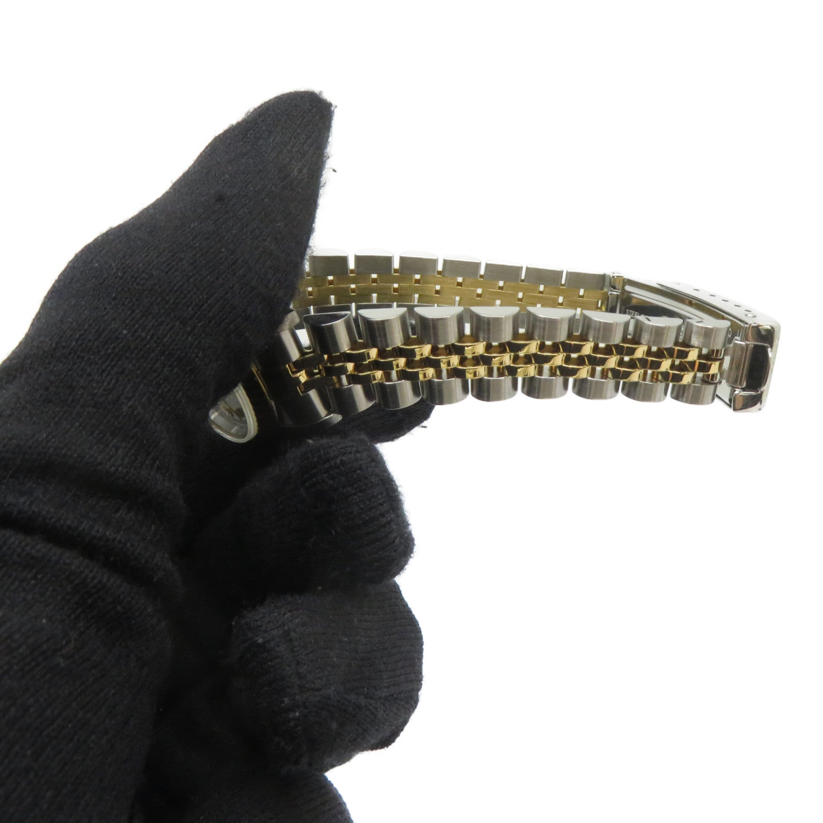 ROLEX Datejust不鏽鋼/18K黃金手錶自動機芯白色