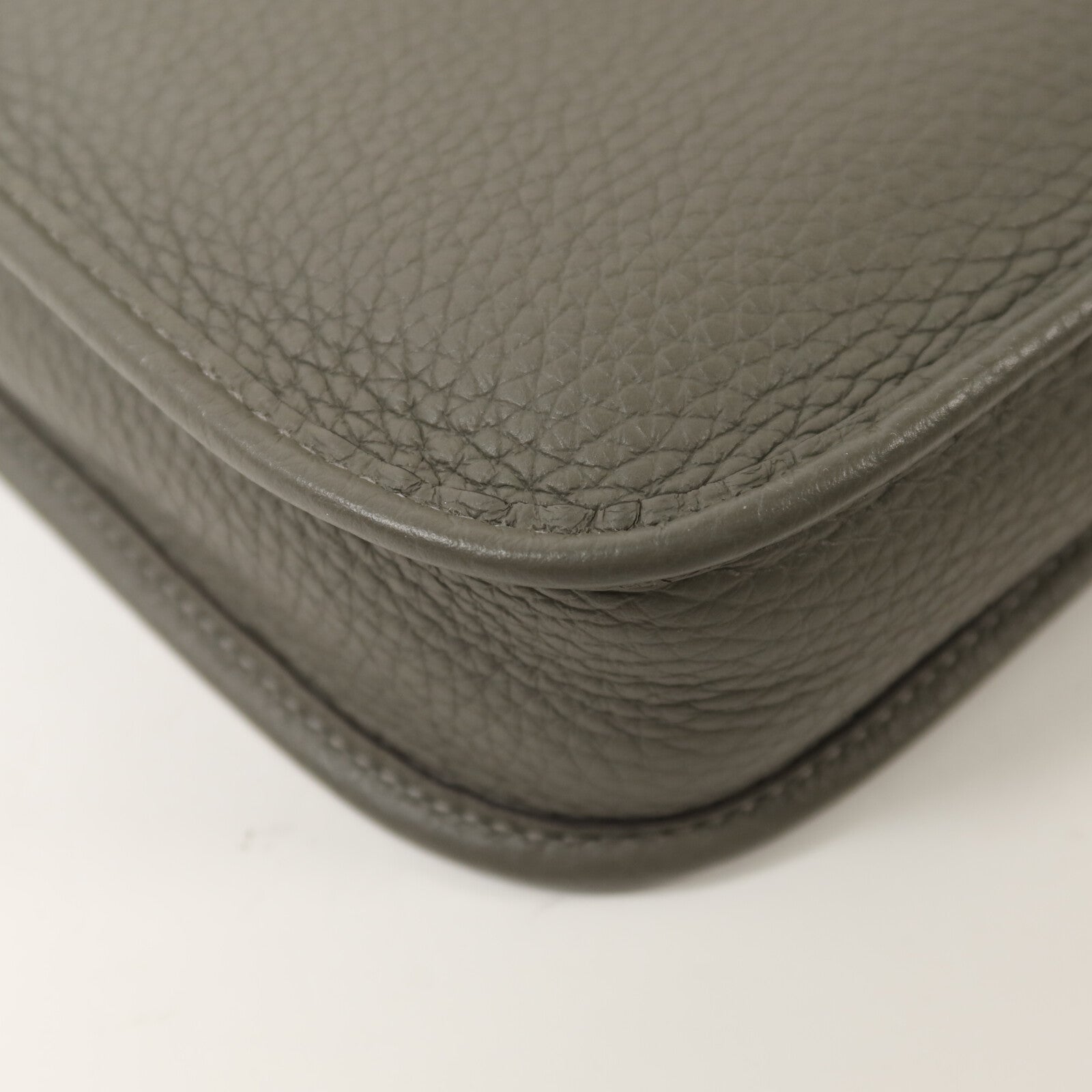 HERMES Clemence皮革Evelyne TPM肩背袋Gris Meyer