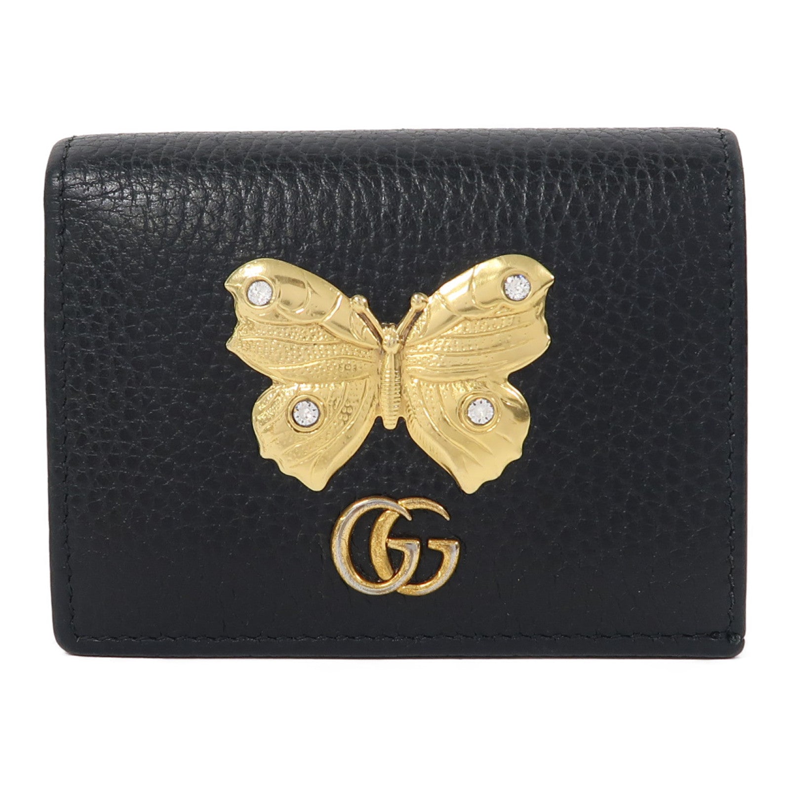 GUCCI 牛皮皮革Wallet金扣錢包黑色