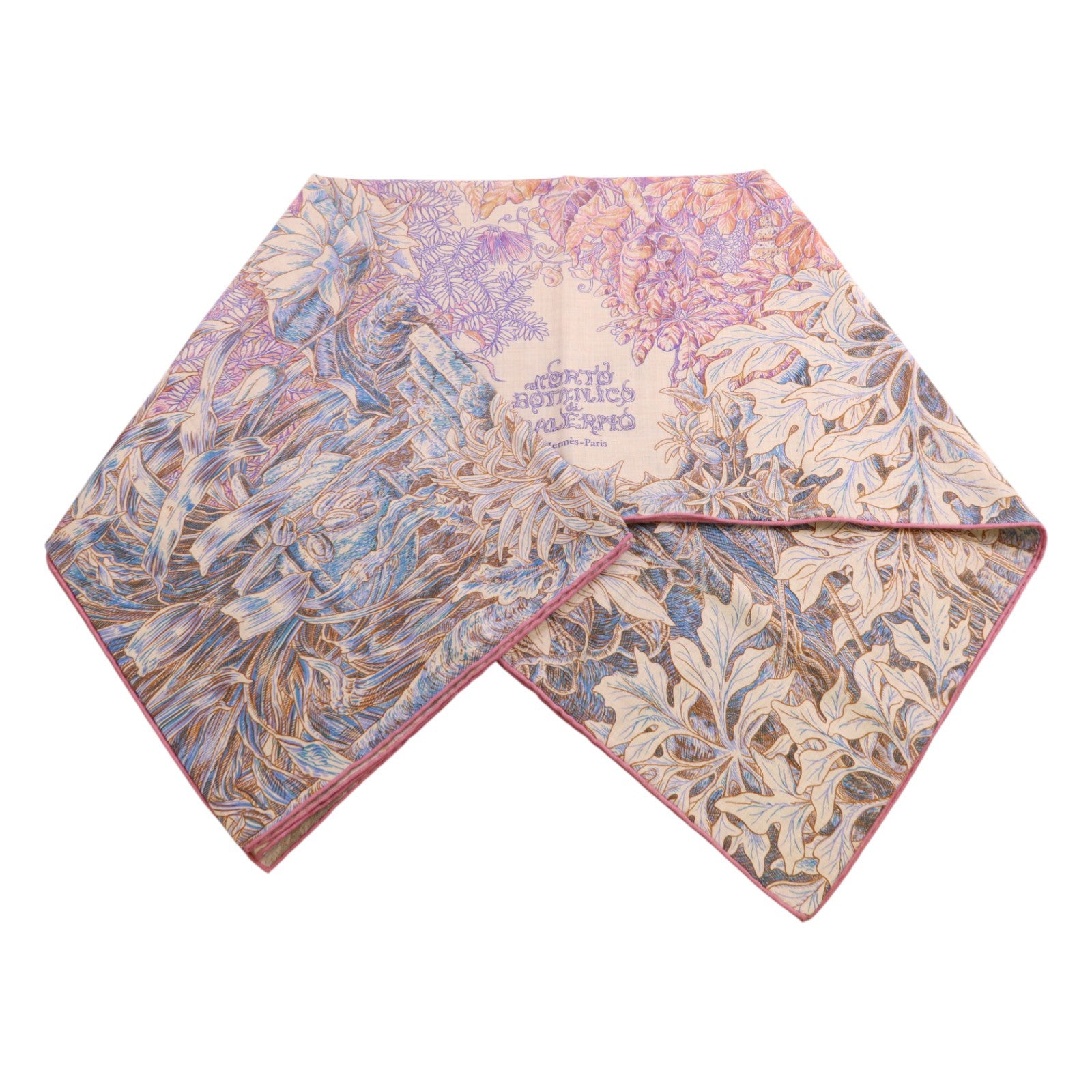 HERMES 羊絨/絲質Mors A Jouets Bandana Shawl 140絲巾