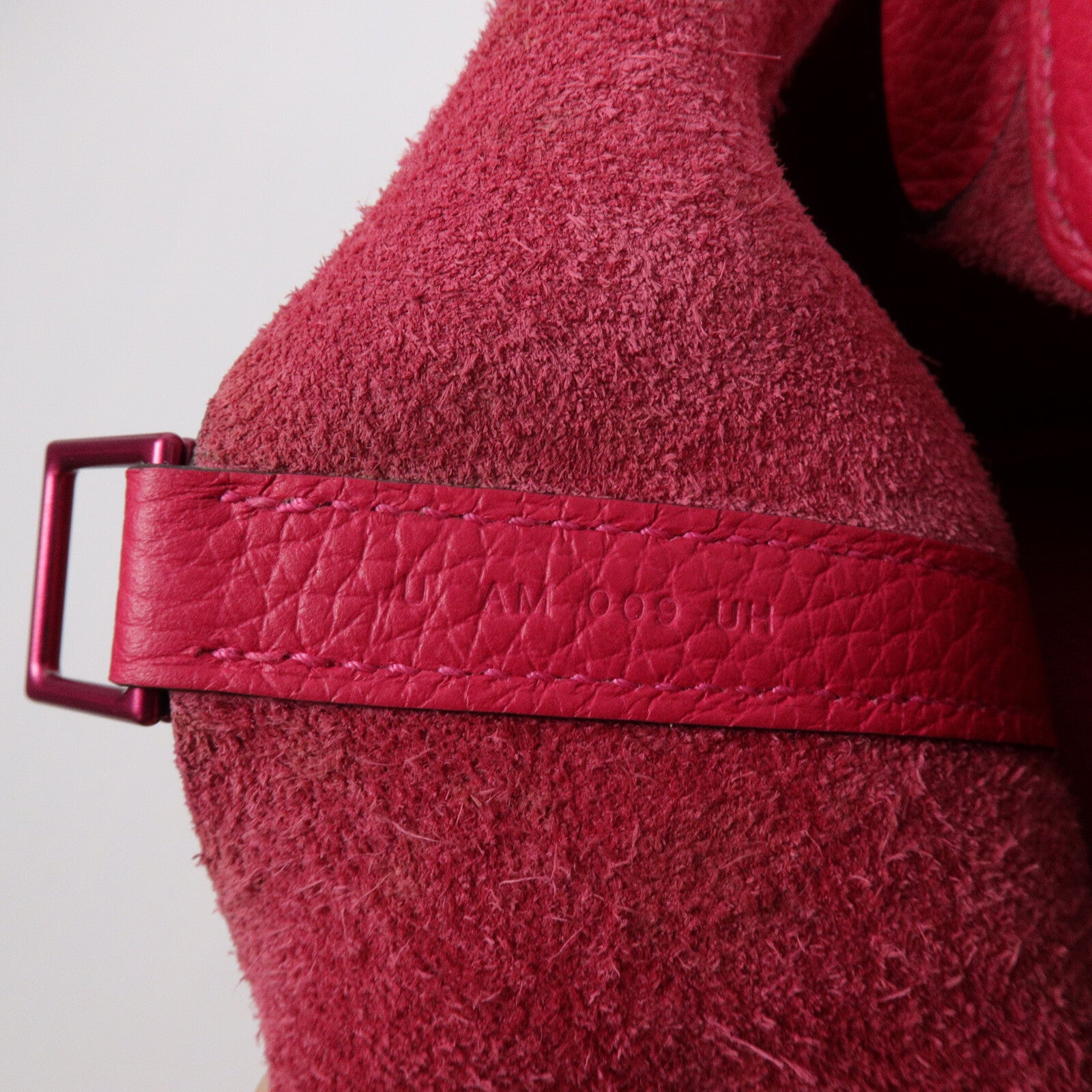 HERMES Clemence皮革Picotin PM手挽袋Rose Mexico