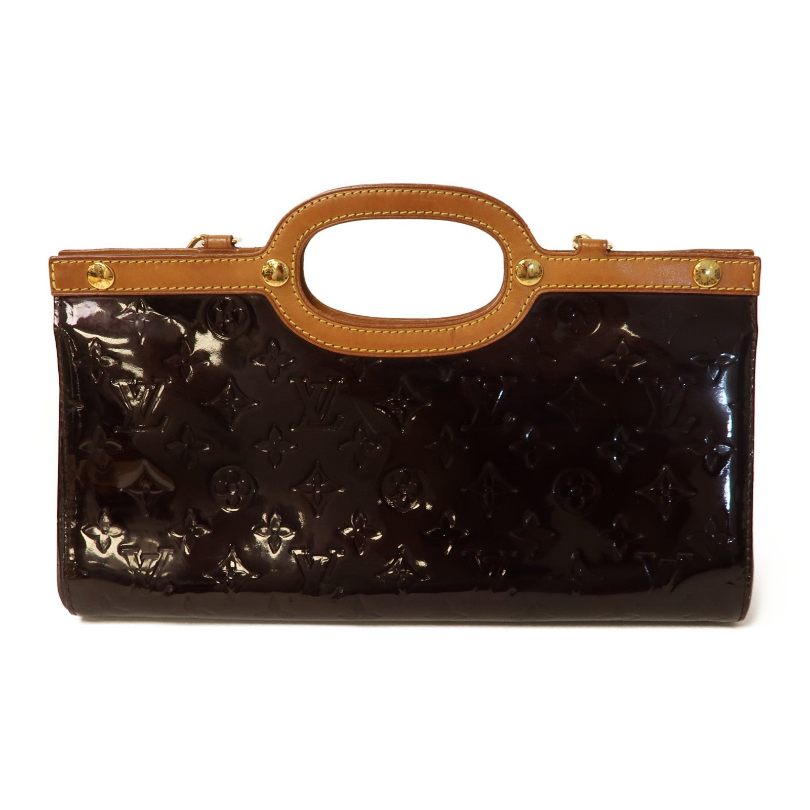 LOUIS VUITTON 【激減優惠】Vernis Roxbury Drive金扣手挽肩背兩用袋酒紅色