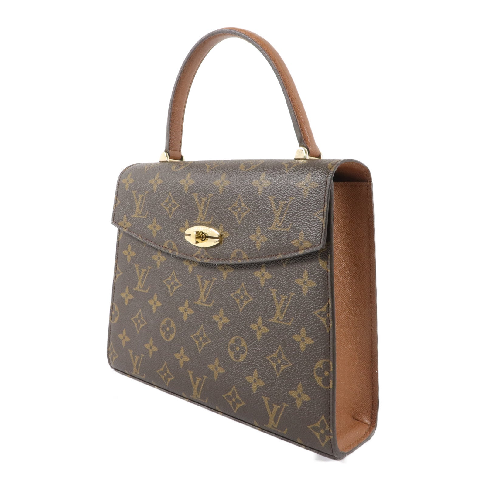 LOUIS VUITTON Monogram Malesherbes金扣手挽袋