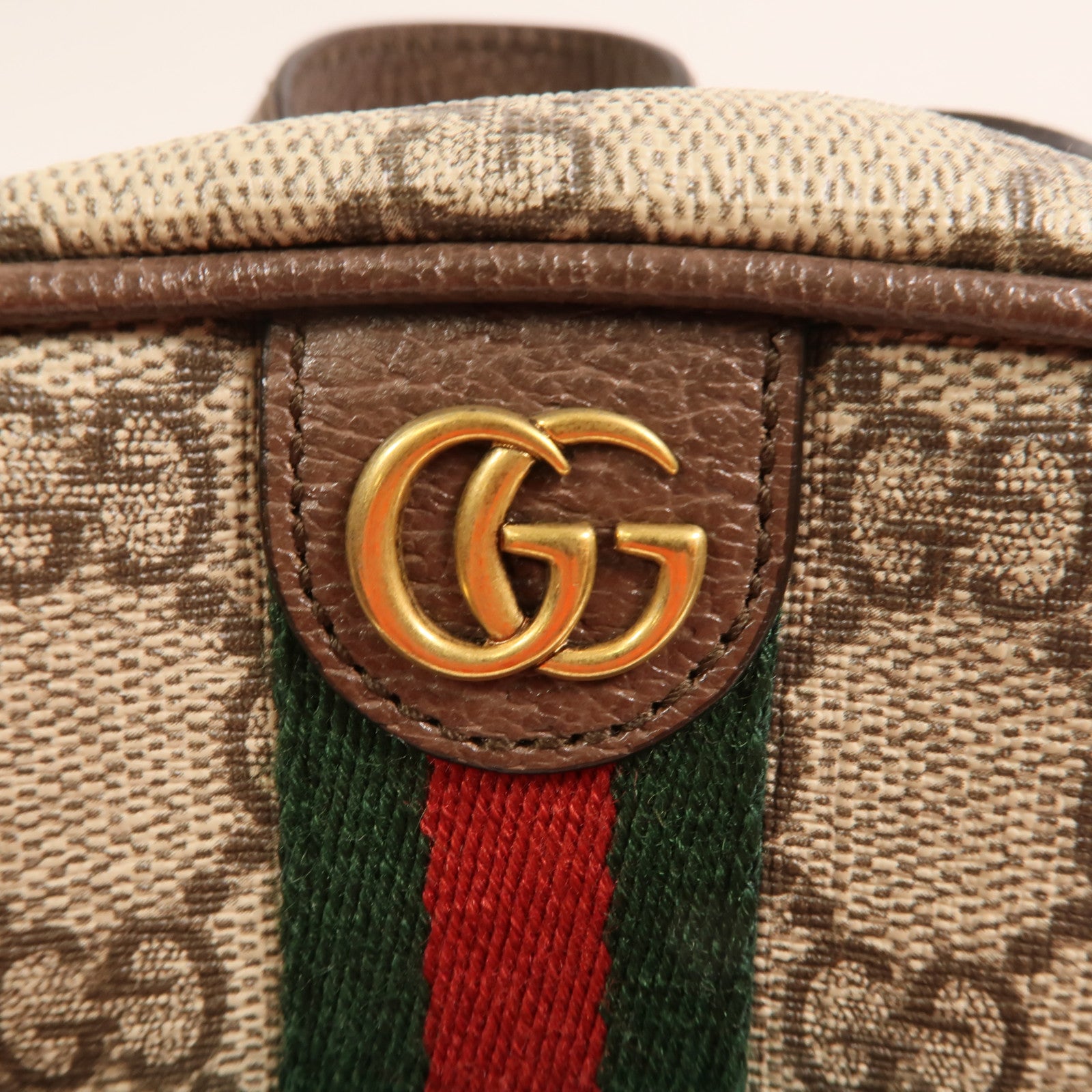 GUCCI 塗層帆布Ophidia MiniBag金扣手挽肩背兩用袋