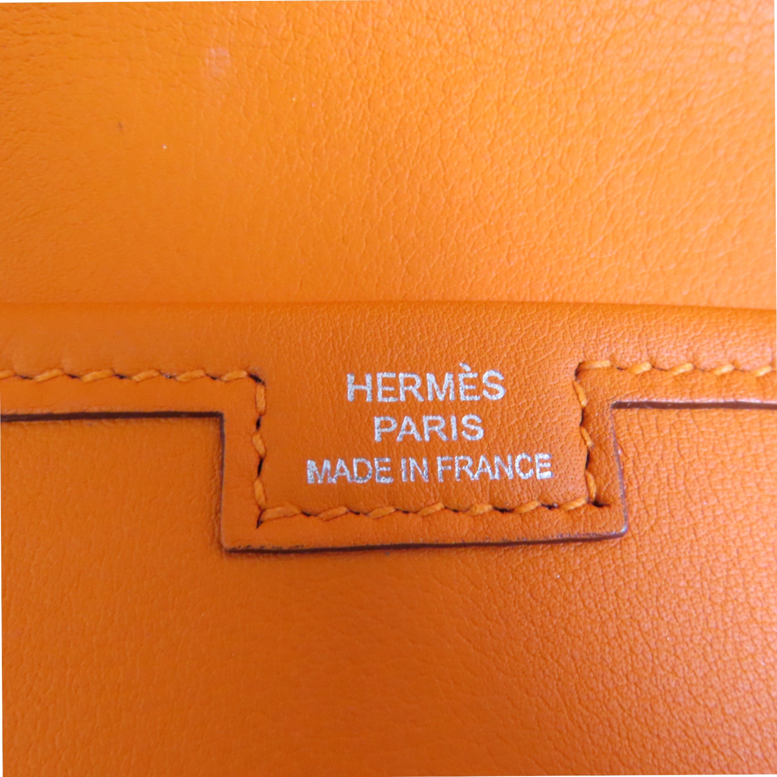 HERMES Swift皮革Jige手拿包Orange橙色