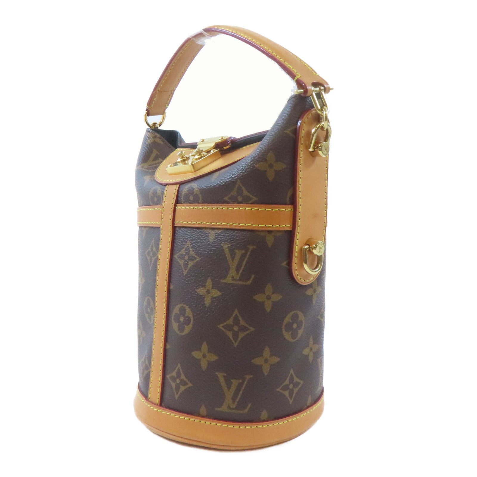LOUIS VUITTON Monogram Duffle金扣手挽肩背兩用袋啡色