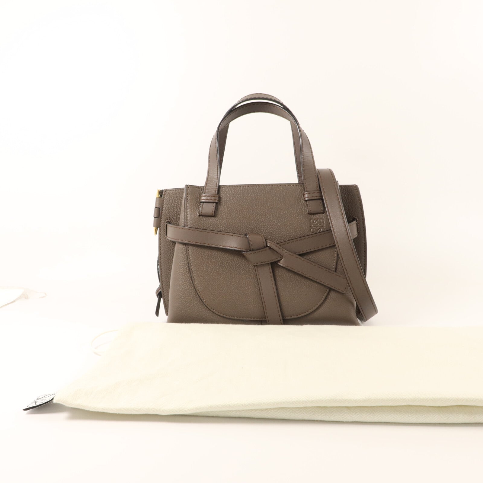 LOEWE 牛皮皮革Gate Top Handle Mini手挽肩背兩用袋