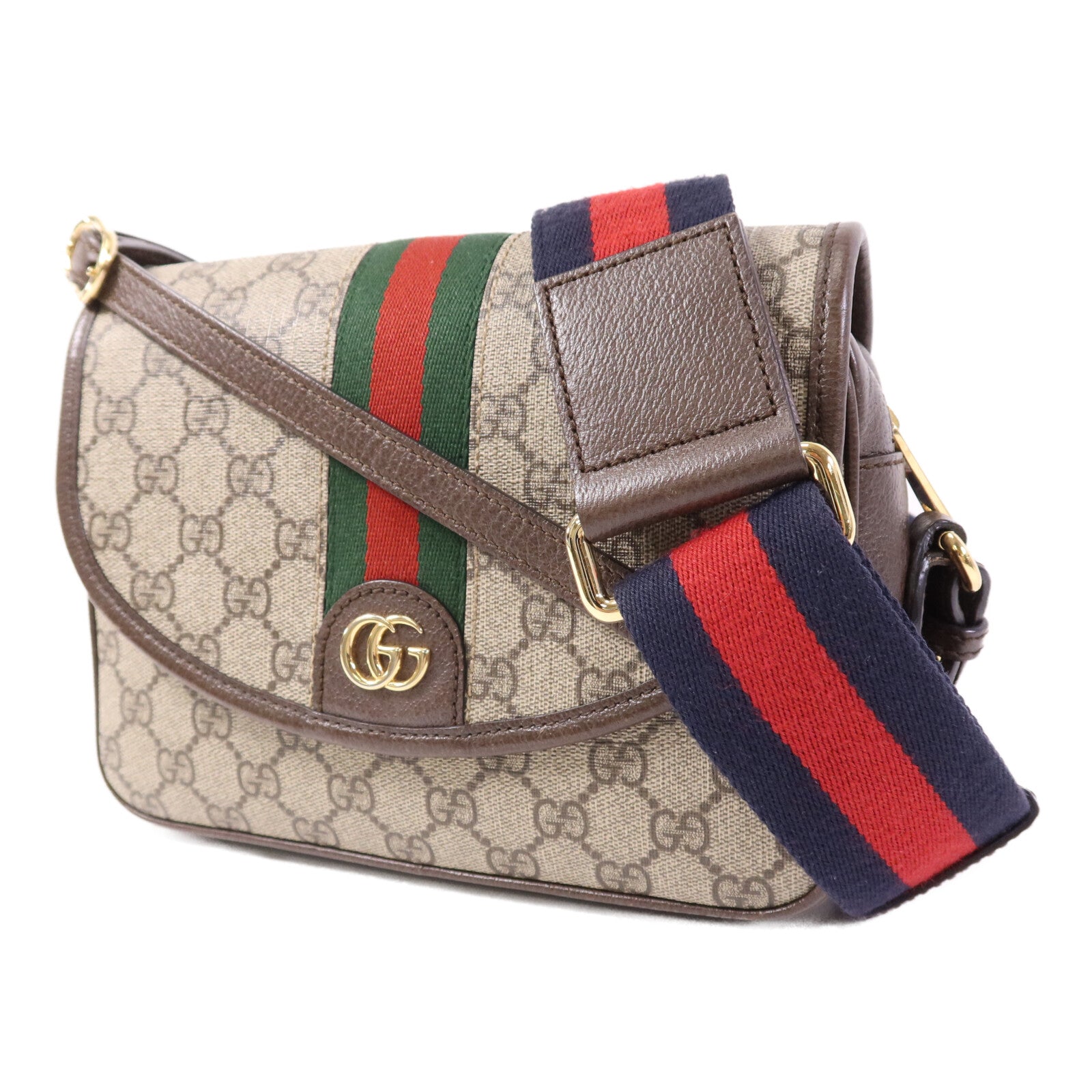 GUCCI 【激減優惠】塗層帆布Ophidia GG Shoulder Bag金扣肩背袋