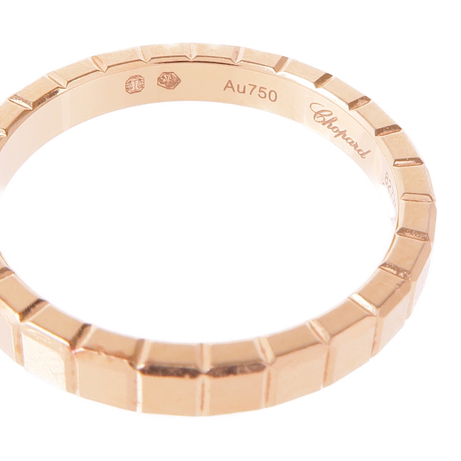 Chopard 18K玫瑰金Ice Cube Ring戒指Chopard#48/US#4.5