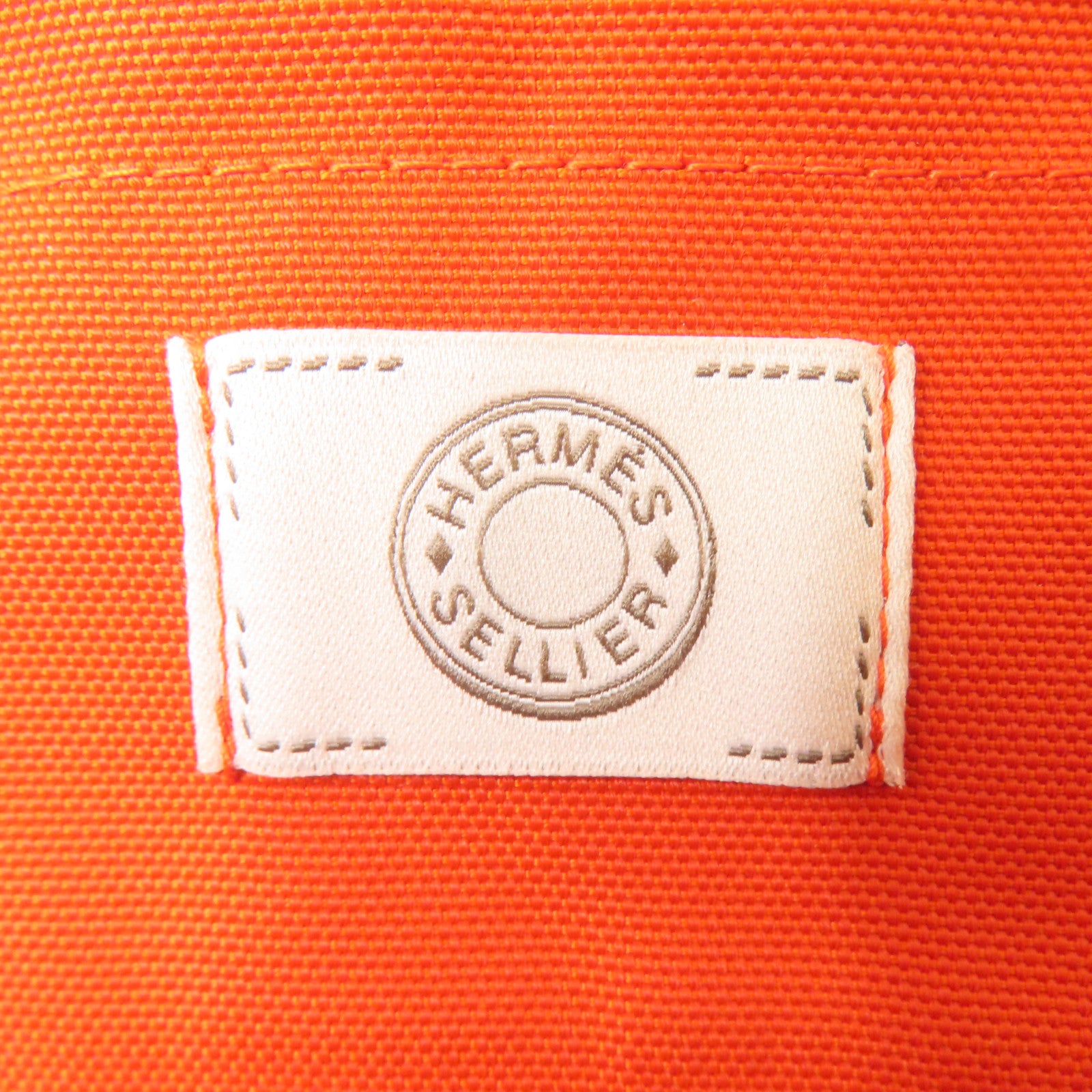 HERMES 帆布Sac De Pansage Groom銀扣手挽肩背兩用袋深藍色