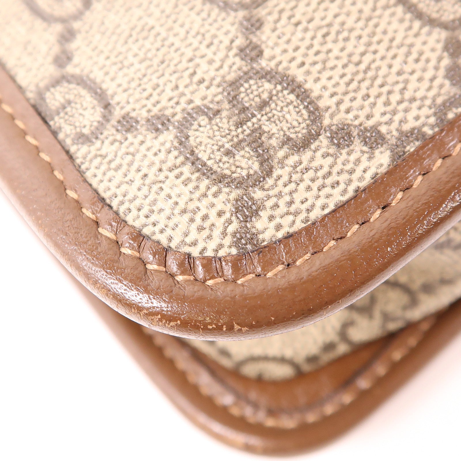 GUCCI 塗層帆布Shoulder Bag金扣肩背袋