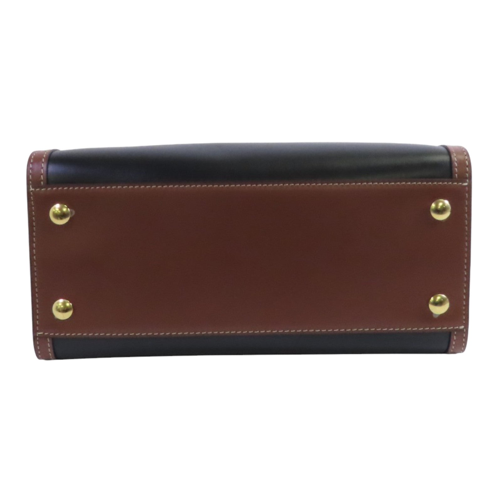 BURBERRY 牛皮皮革/帆布2way Shoulder Bag金扣手挽肩背兩用袋
