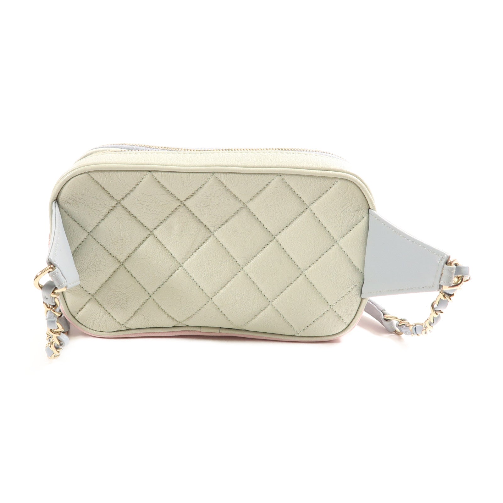 CHANEL 牛皮皮革Waist Bag金扣鏈帶腰包