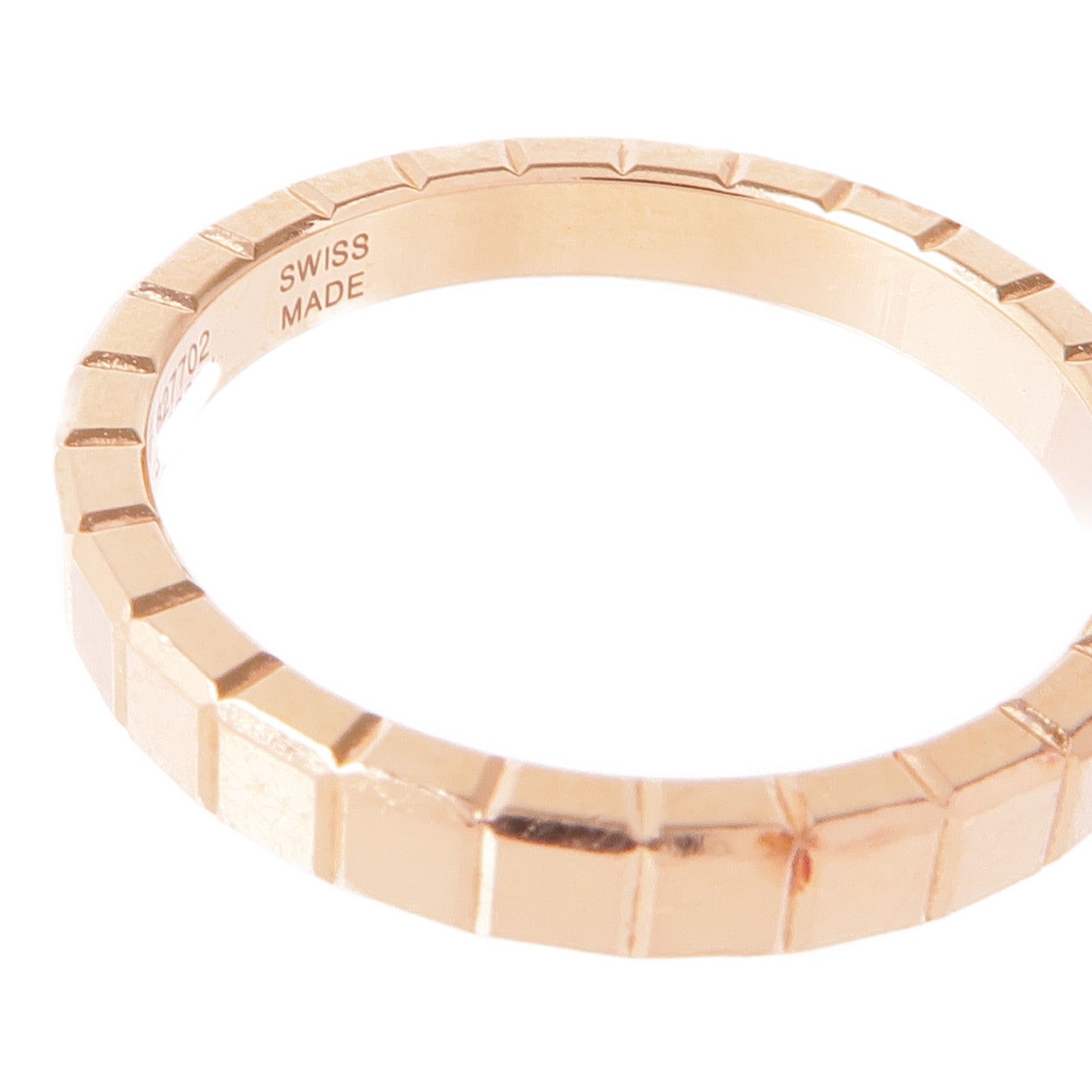 Chopard 18K玫瑰金Ice Cube Ring戒指Chopard#48/US#4.5