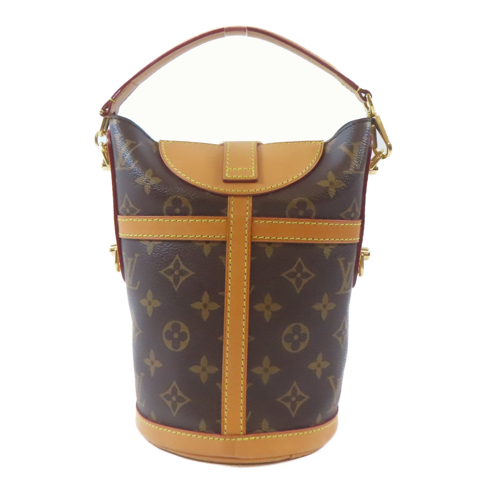 LOUIS VUITTON Monogram Duffle金扣手挽肩背兩用袋啡色